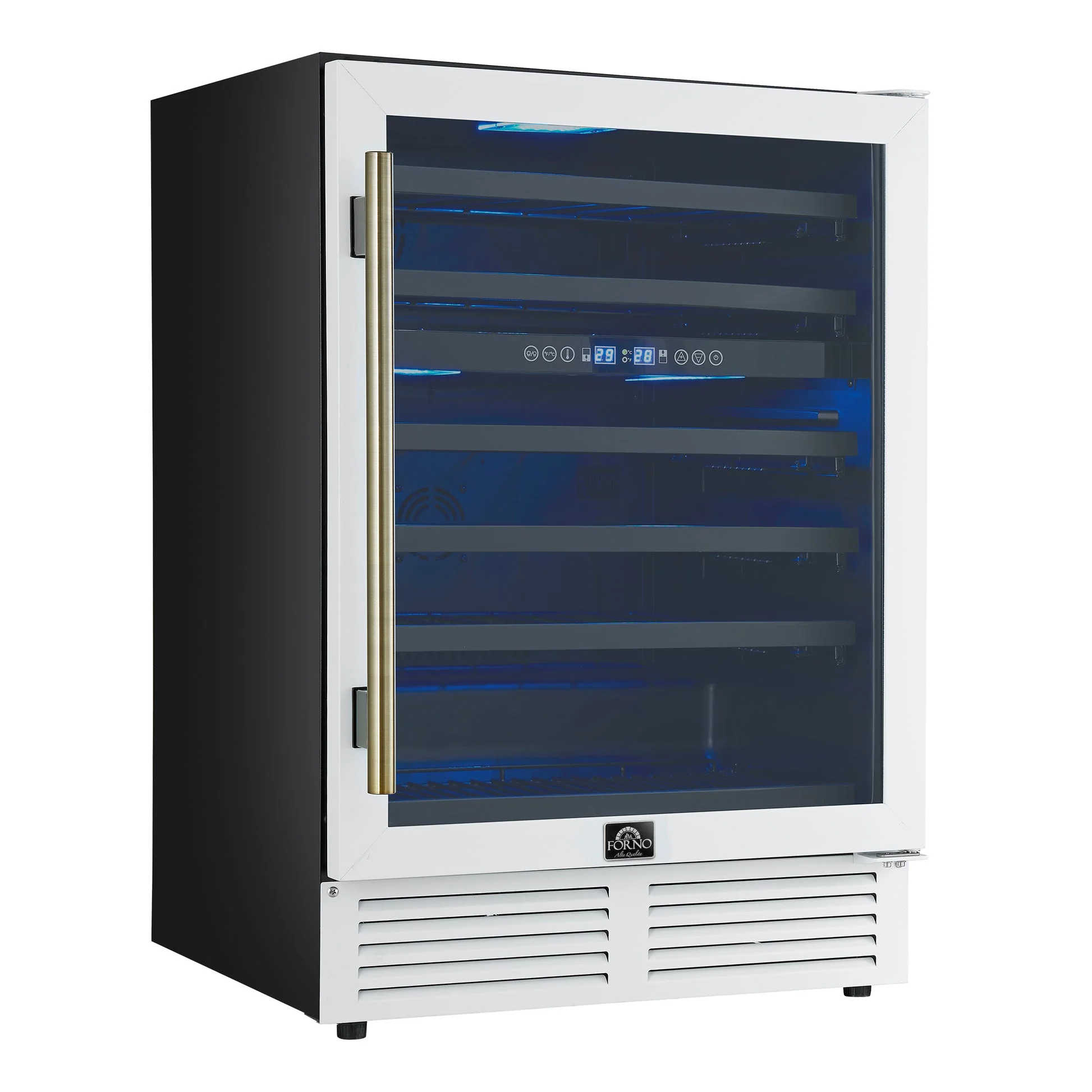 Forno Bacchino 24" Wine Cooler – 51 Bottle, Dual Zone, LED Lighting, Triple Glass Door, Built-In/Freestanding - Image 21