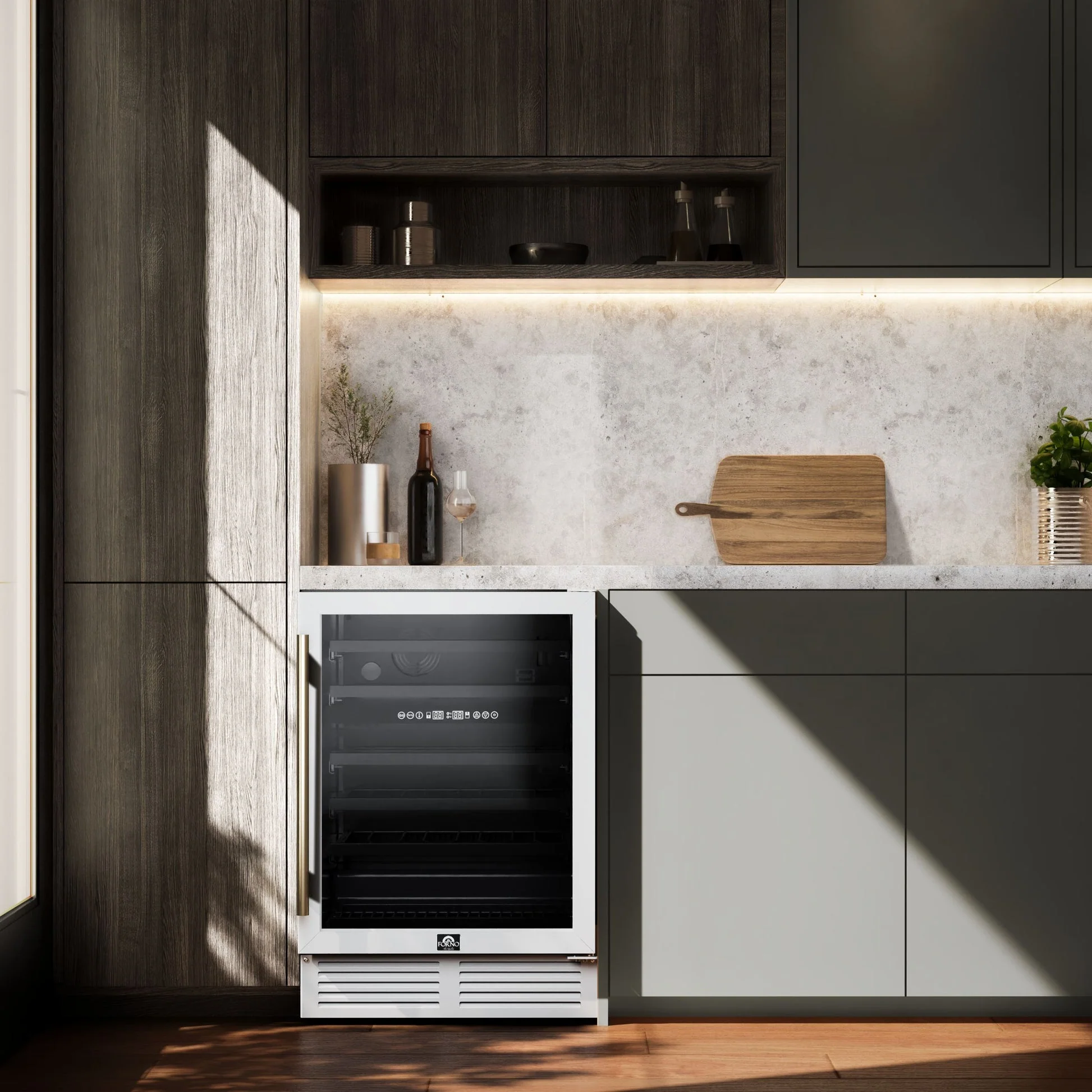 Forno Bacchino 24" Wine Cooler – 51 Bottle, Dual Zone, LED Lighting, Triple Glass Door, Built-In/Freestanding - Image 22