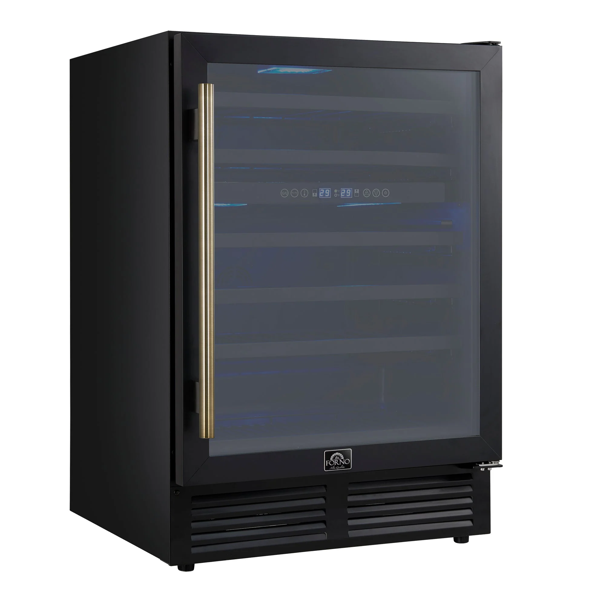 Forno Bacchino 24" Wine Cooler – 51 Bottle, Dual Zone, LED Lighting, Triple Glass Door, Built-In/Freestanding - Image 3