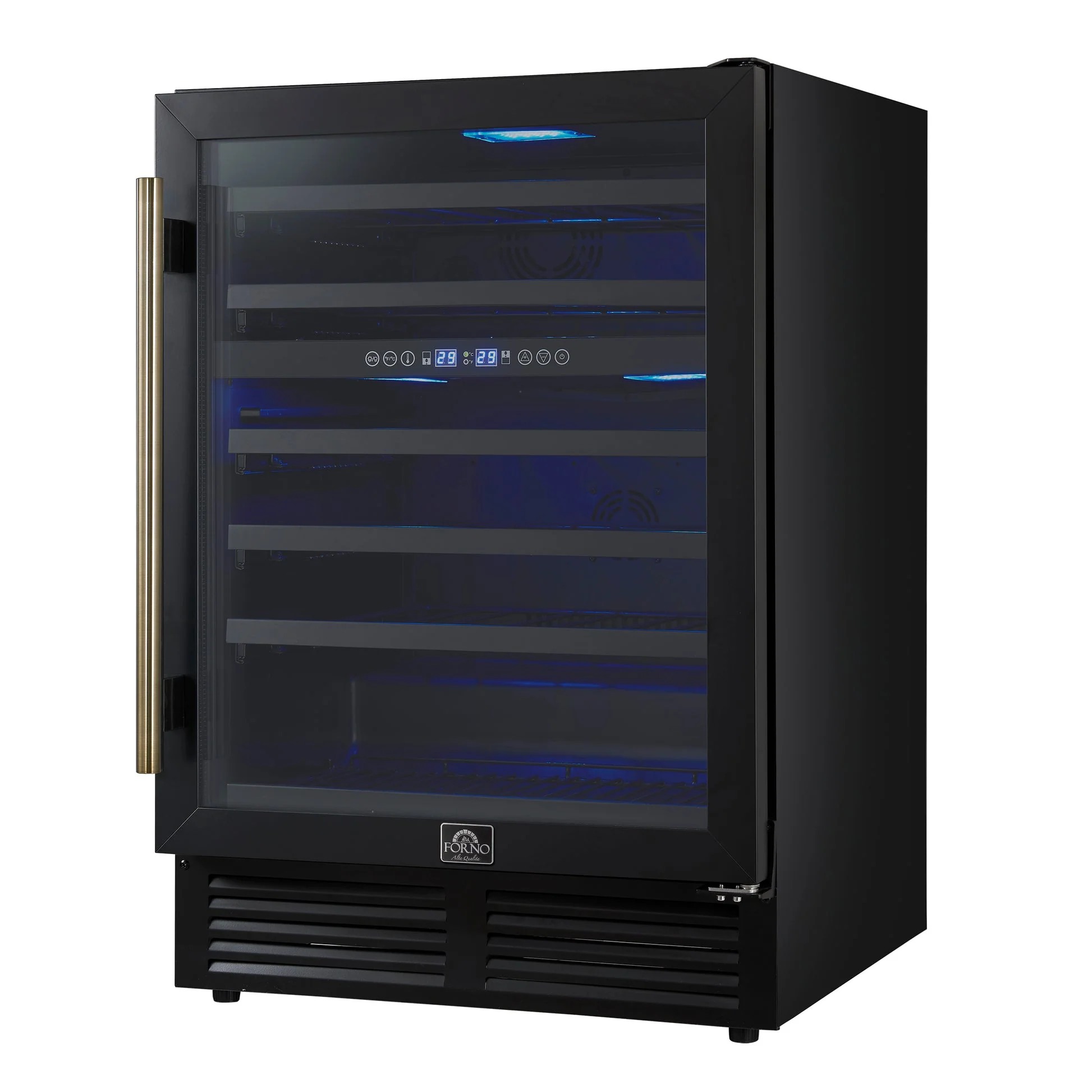 Forno Bacchino 24" Wine Cooler – 51 Bottle, Dual Zone, LED Lighting, Triple Glass Door, Built-In/Freestanding - Image 5