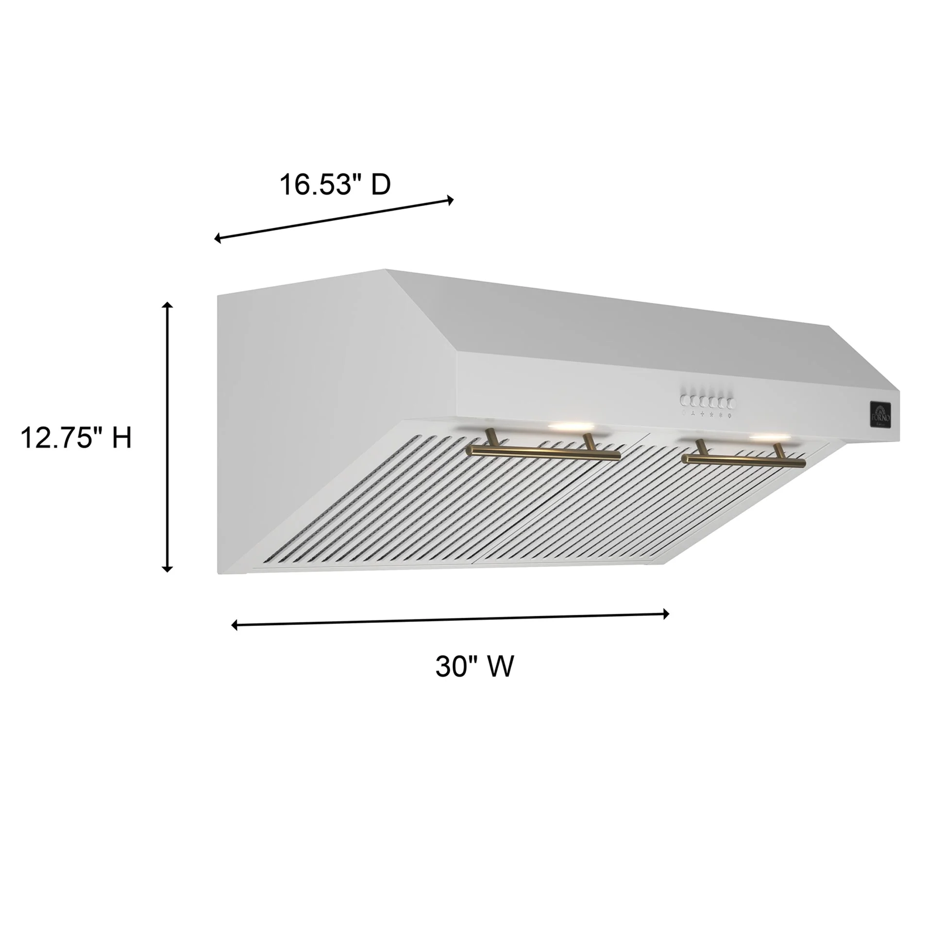 Forno Bari Espresso 30-Inch Under Cabinet Range Hood, 600 CFM, LED Lighting, Dishwasher-Safe Baffle Filters, 3-Speed Fan Control - Image 15