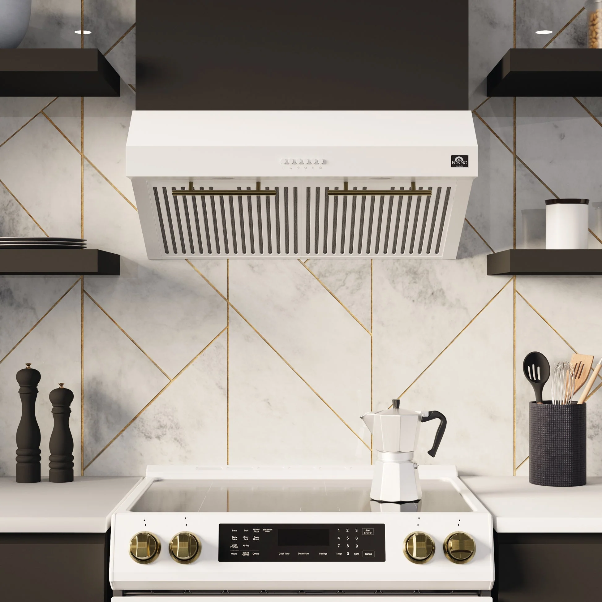 Forno Bari Espresso 30-Inch Under Cabinet Range Hood, 600 CFM, LED Lighting, Dishwasher-Safe Baffle Filters, 3-Speed Fan Control - Image 17