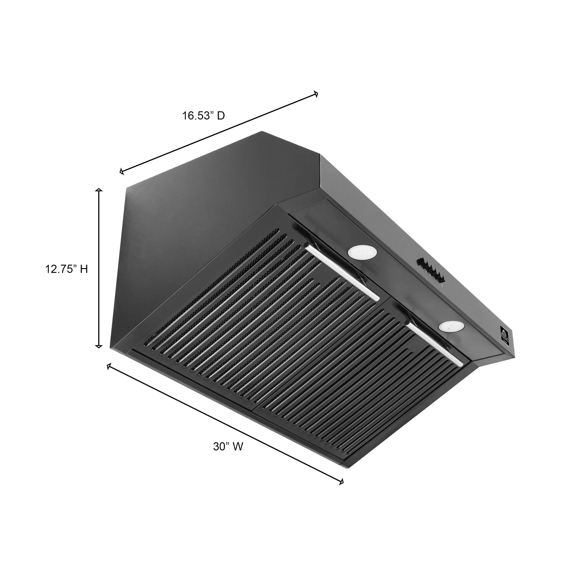 Forno Bari Espresso 30-Inch Under Cabinet Range Hood, 600 CFM, LED Lighting, Dishwasher-Safe Baffle Filters, 3-Speed Fan Control - Image 26
