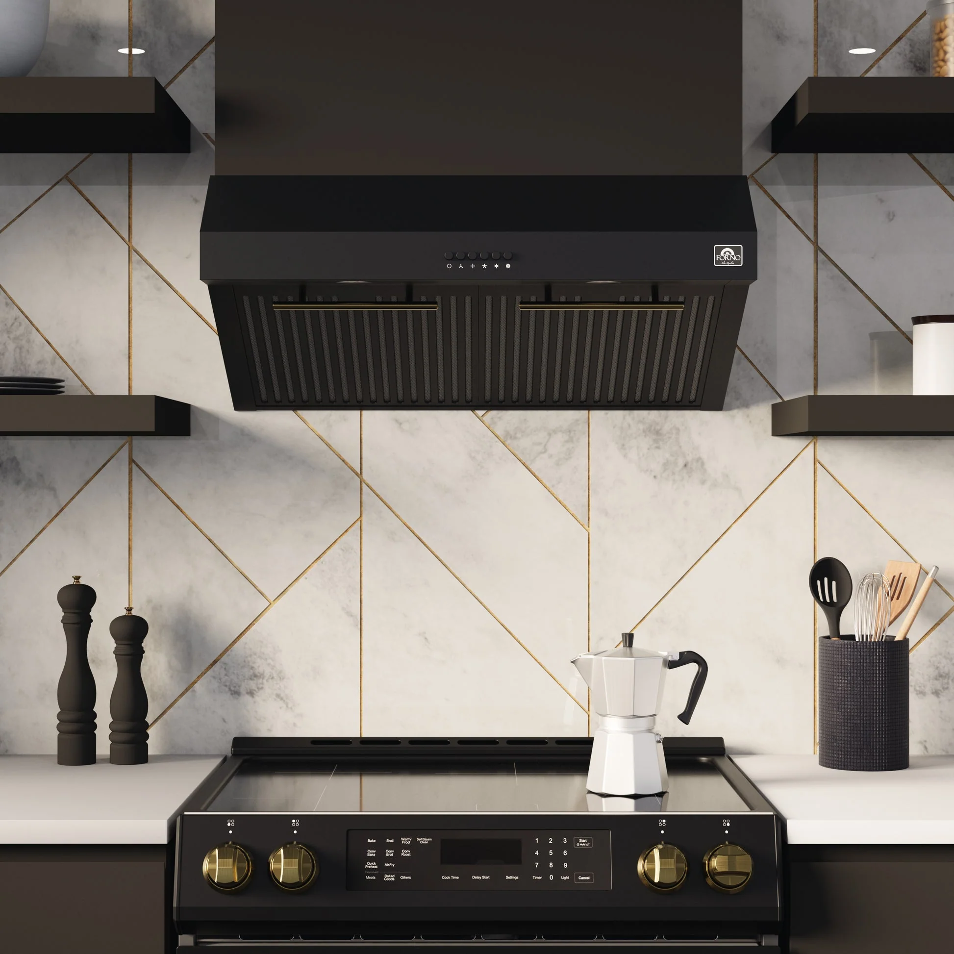 Forno Bari Espresso 30-Inch Under Cabinet Range Hood, 600 CFM, LED Lighting, Dishwasher-Safe Baffle Filters, 3-Speed Fan Control - Image 33