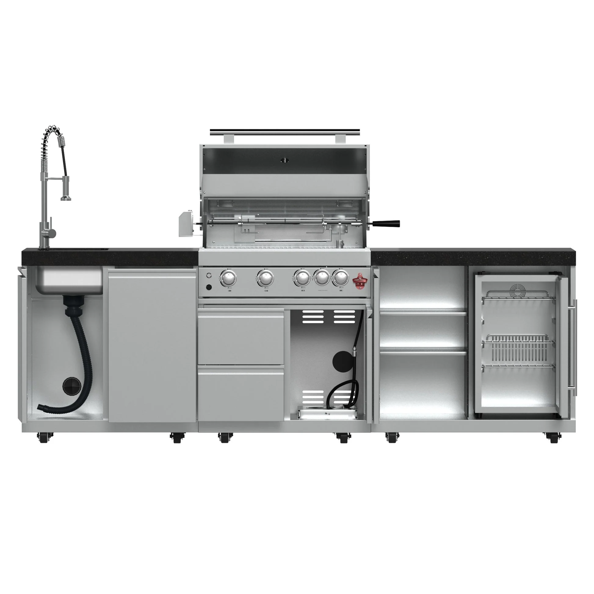 Forno Bulnes 30-Inch BBQ, 60,000 BTU, 3 Burners with Sear & Rotisserie Infrared Burners - Image 8