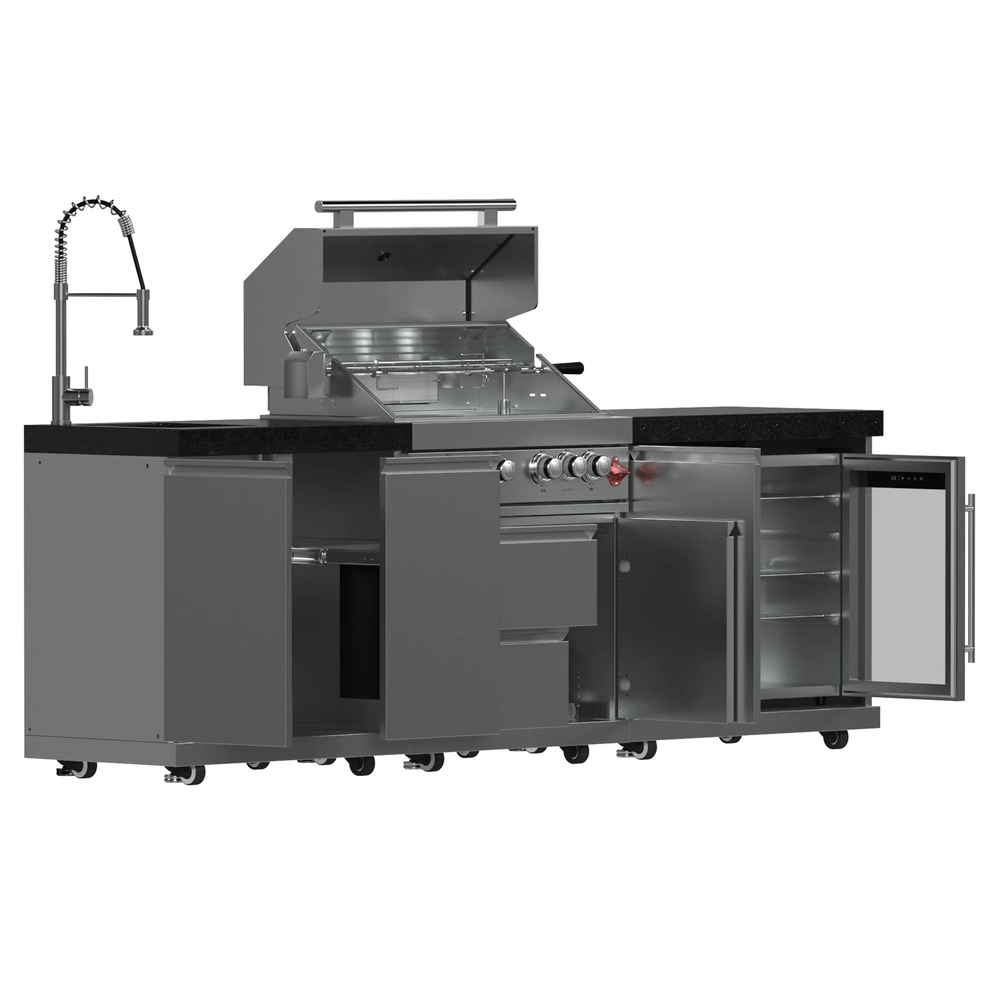 Forno Bulnes 30-Inch BBQ, 60,000 BTU, 3 Burners with Sear & Rotisserie Infrared Burners - Image 9