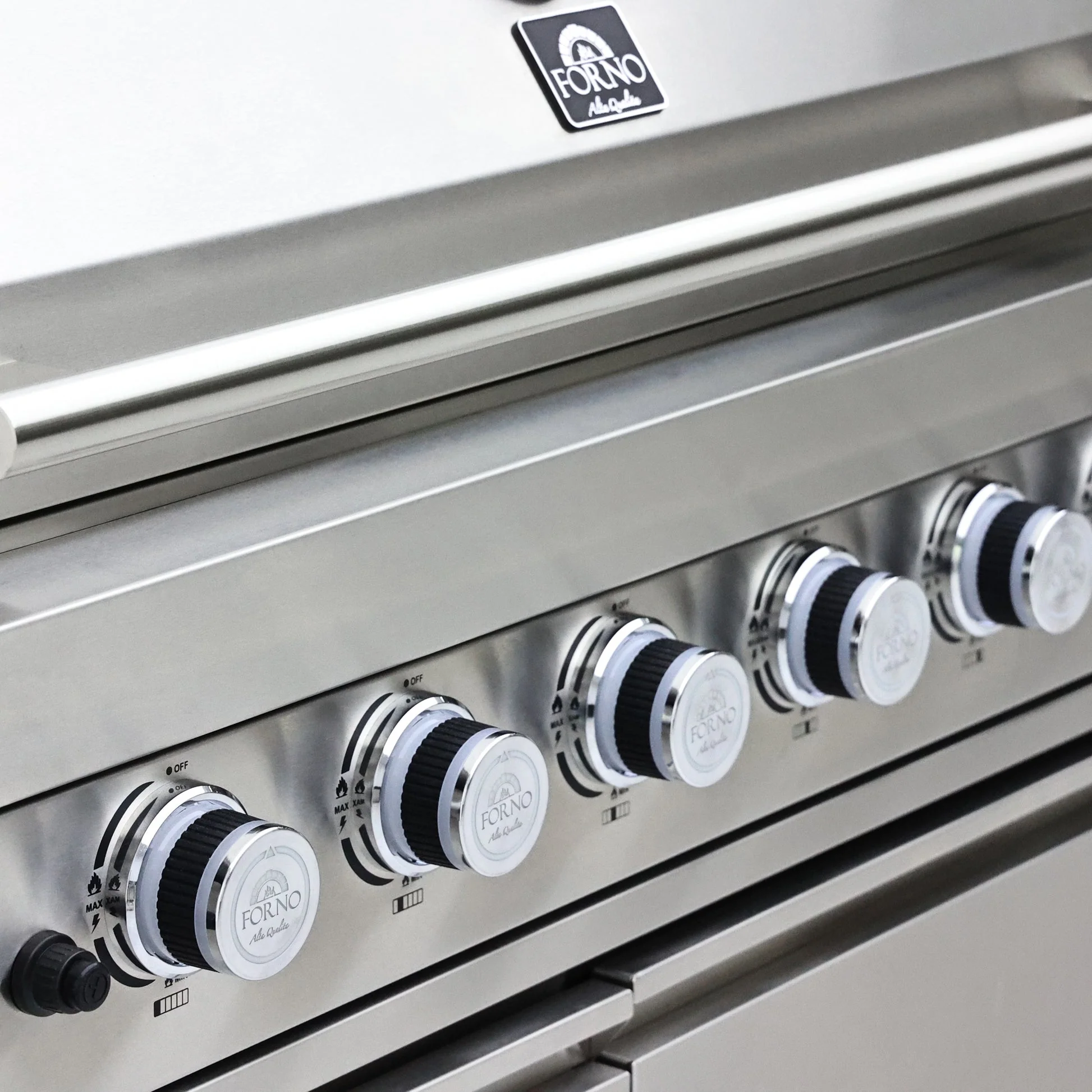 Forno Bulnes 40" BBQ Outdoor Kitchen – 95,000 BTU, 5 Burners, Infrared Sear & Rotisserie, Beverage Center & White Sintered Stone Countertops - Image 14