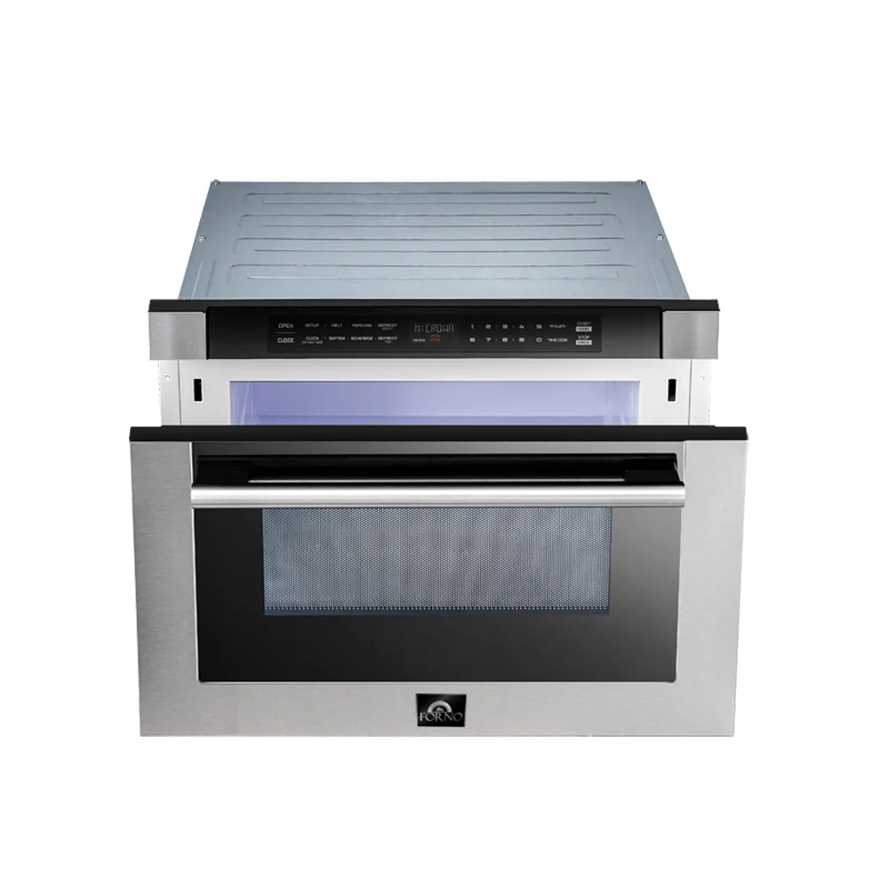 Forno Capoliveri 24-Inch Microwave Drawer, Stainless Steel, 1.2 cu.ft, 1500 Watts, Built-In, 11 Power Levels, Sensor Cooking - Image 2