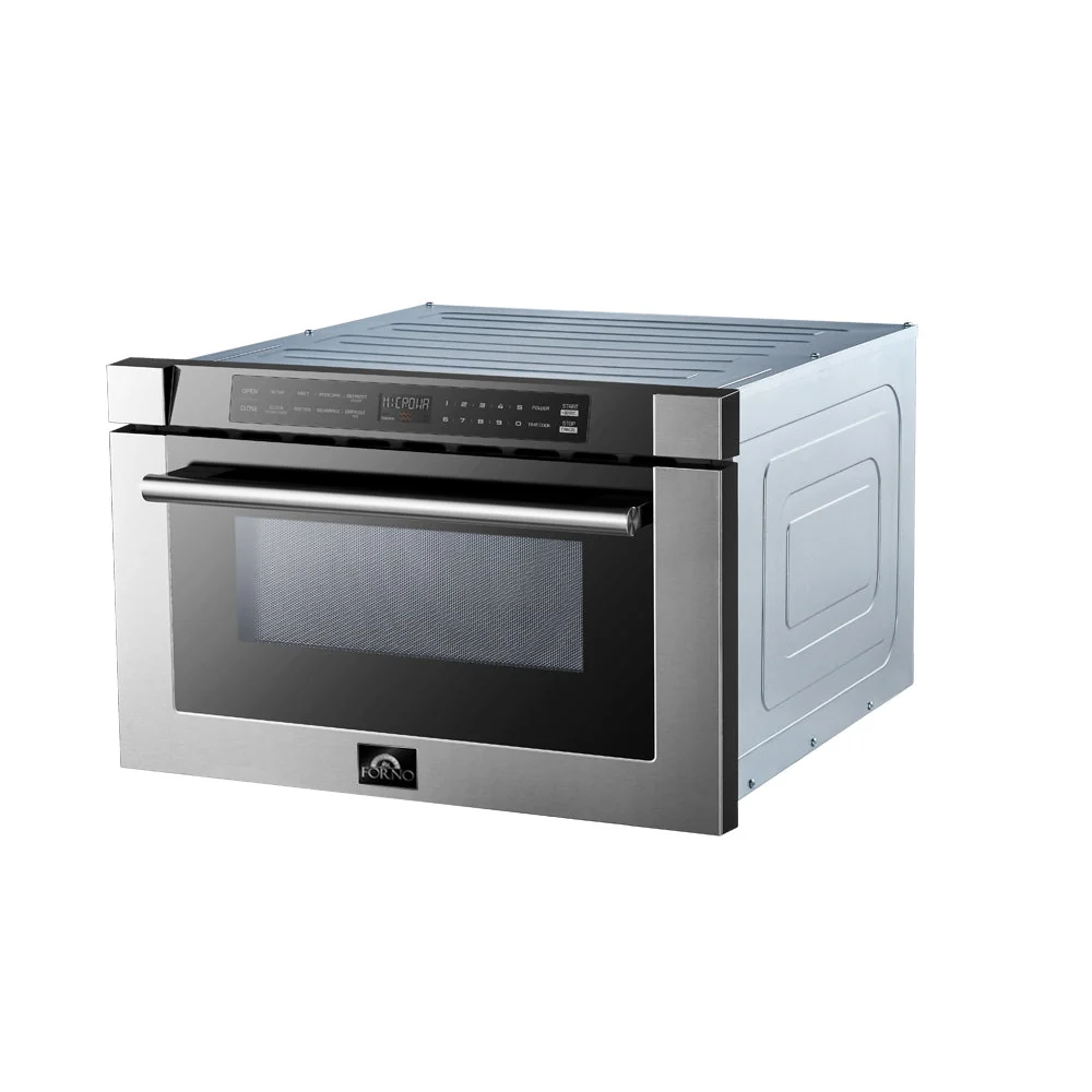 Forno Capoliveri 24-Inch Microwave Drawer, Stainless Steel, 1.2 cu.ft, 1500 Watts, Built-In, 11 Power Levels, Sensor Cooking - Image 4