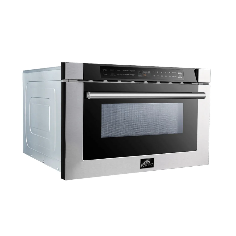 Forno Capoliveri 24-Inch Microwave Drawer, Stainless Steel, 1.2 cu.ft, 1500 Watts, Built-In, 11 Power Levels, Sensor Cooking - Image 5