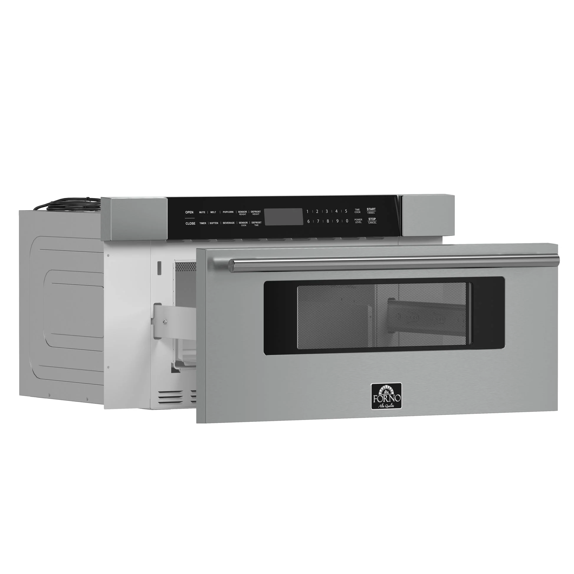 Forno Capoliveri 30" Microwave Drawer – Stainless Steel, 1.2 cu.ft, 1500W, Touch Control, Auto Open/Close & Sensor Cooking - Image 2
