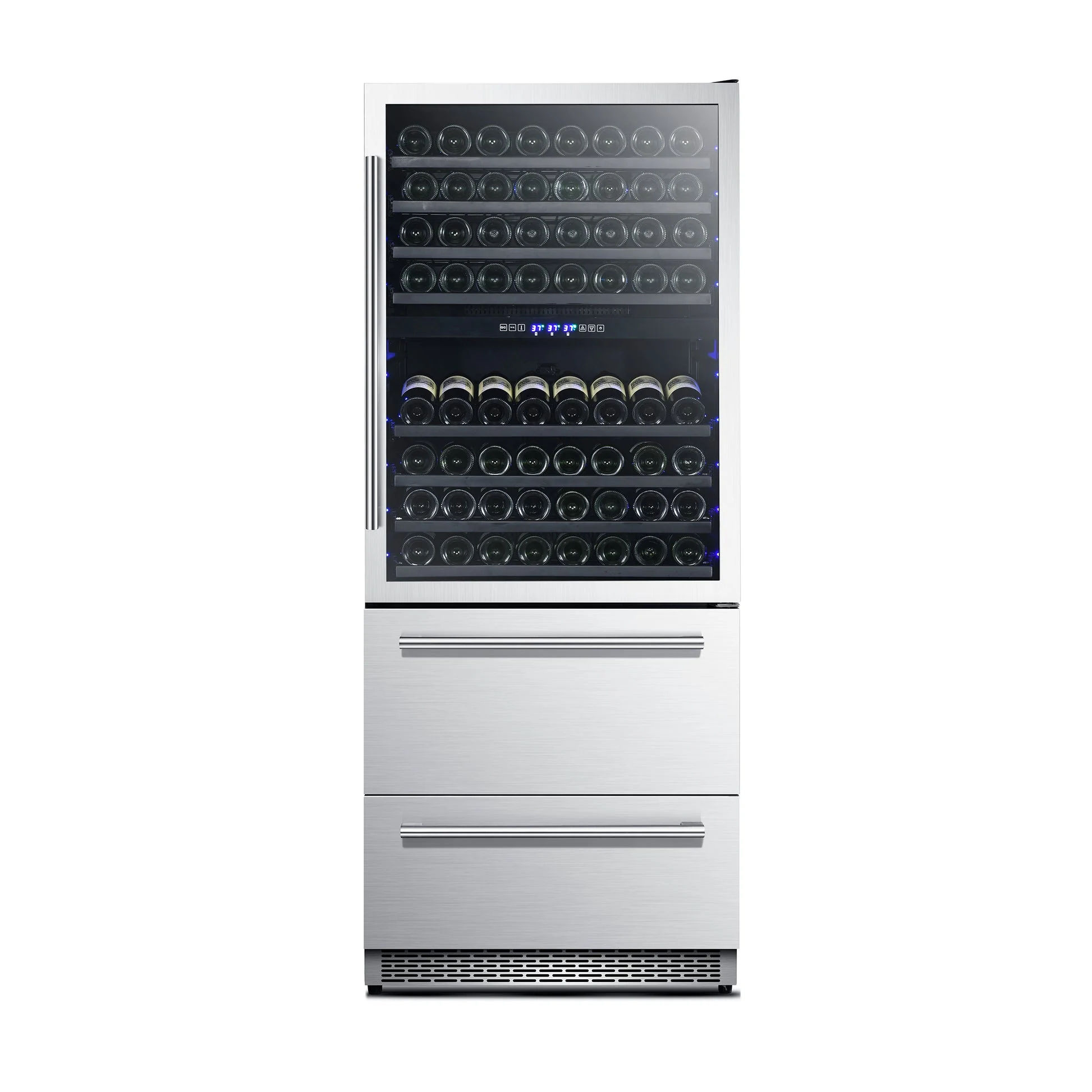 Forno Capraia 30" Dual Zone Wine Cooler – 144 Bottles, Refrigerated Drawers & Adjustable Temperature Zones
