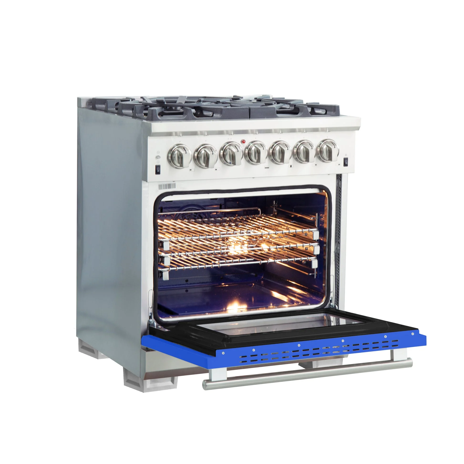 Forno Capriasca 30-Inch Freestanding Dual Fuel Range with 4 Burners & Color Door - Image 10