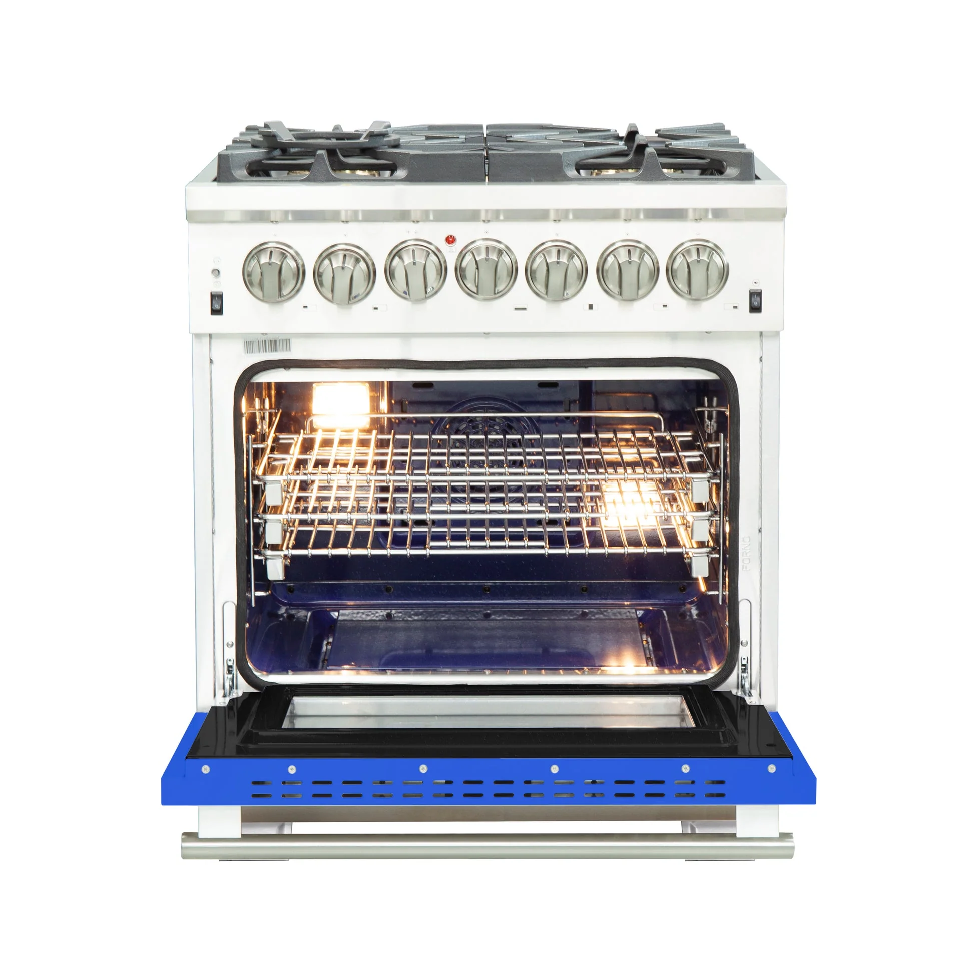 Forno Capriasca 30-Inch Freestanding Dual Fuel Range with 4 Burners & Color Door - Image 11