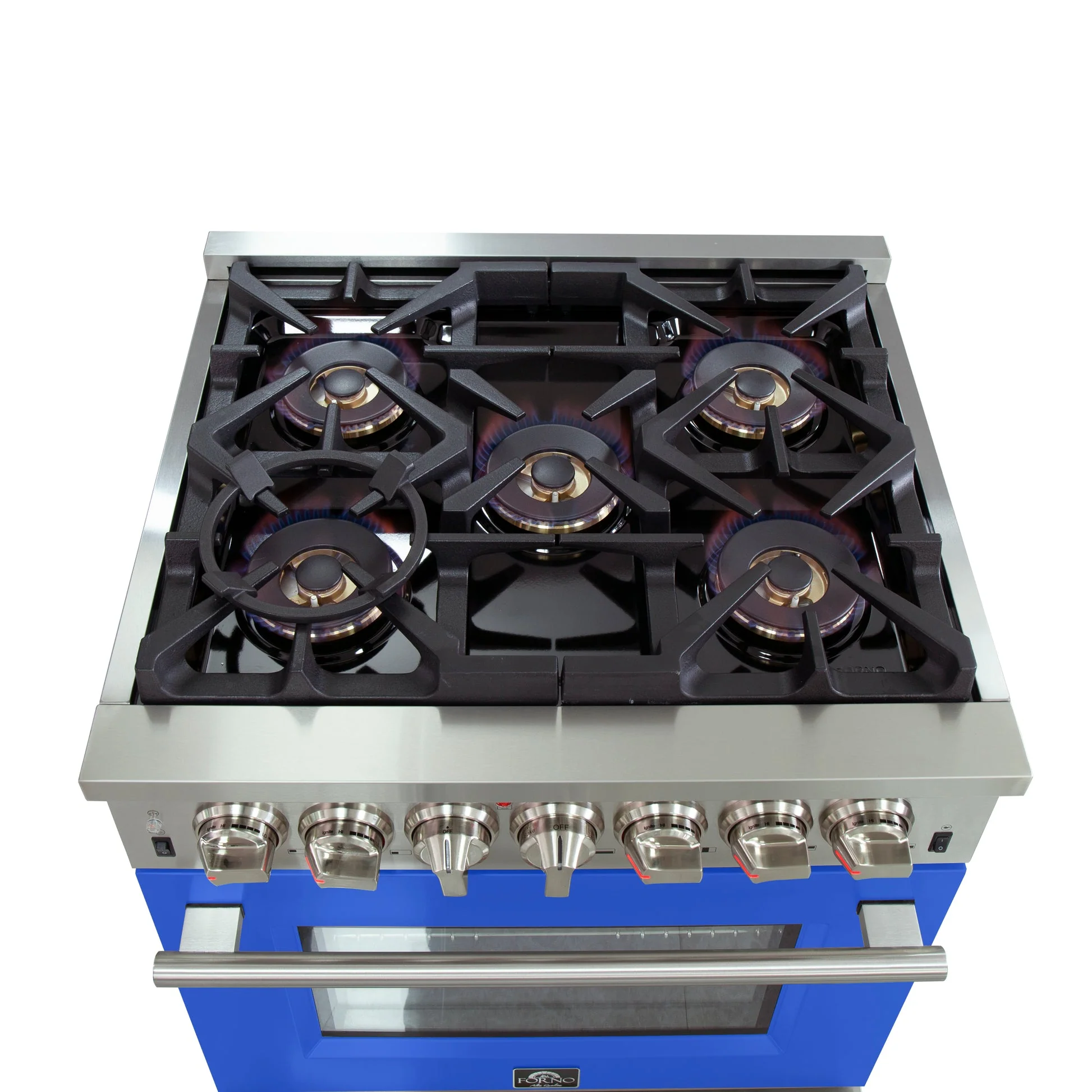 Forno Capriasca 30-Inch Freestanding Dual Fuel Range with 4 Burners & Color Door - Image 12
