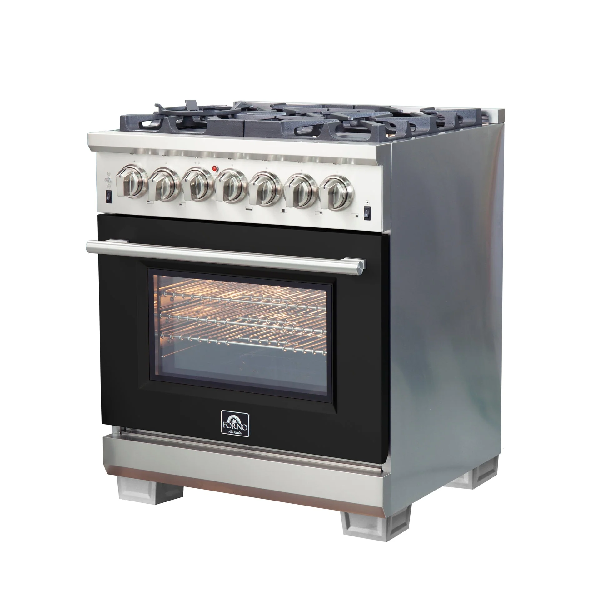 Forno Capriasca 30-Inch Freestanding Dual Fuel Range with 4 Burners & Color Door - Image 17