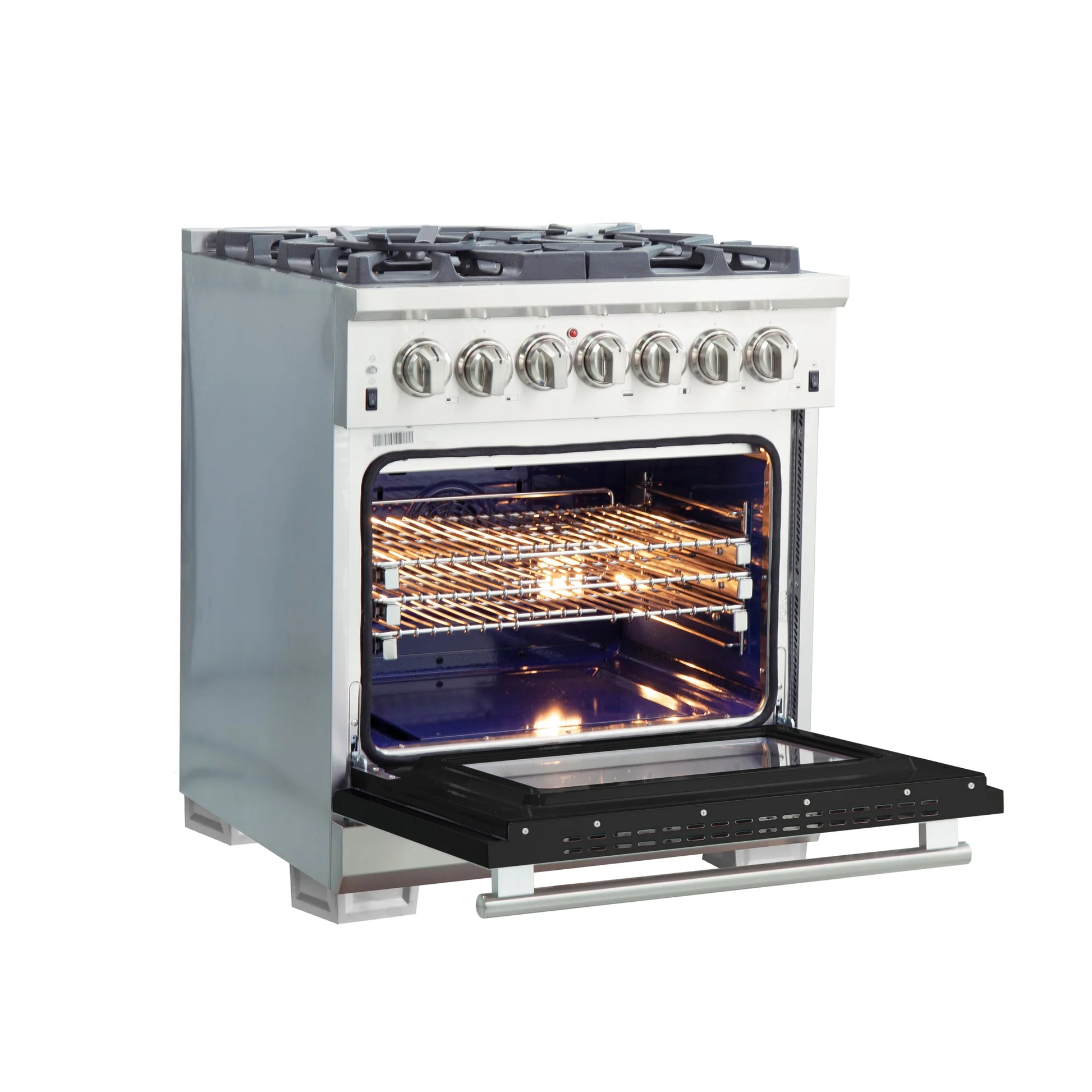 Forno Capriasca 30-Inch Freestanding Dual Fuel Range with 4 Burners & Color Door - Image 18