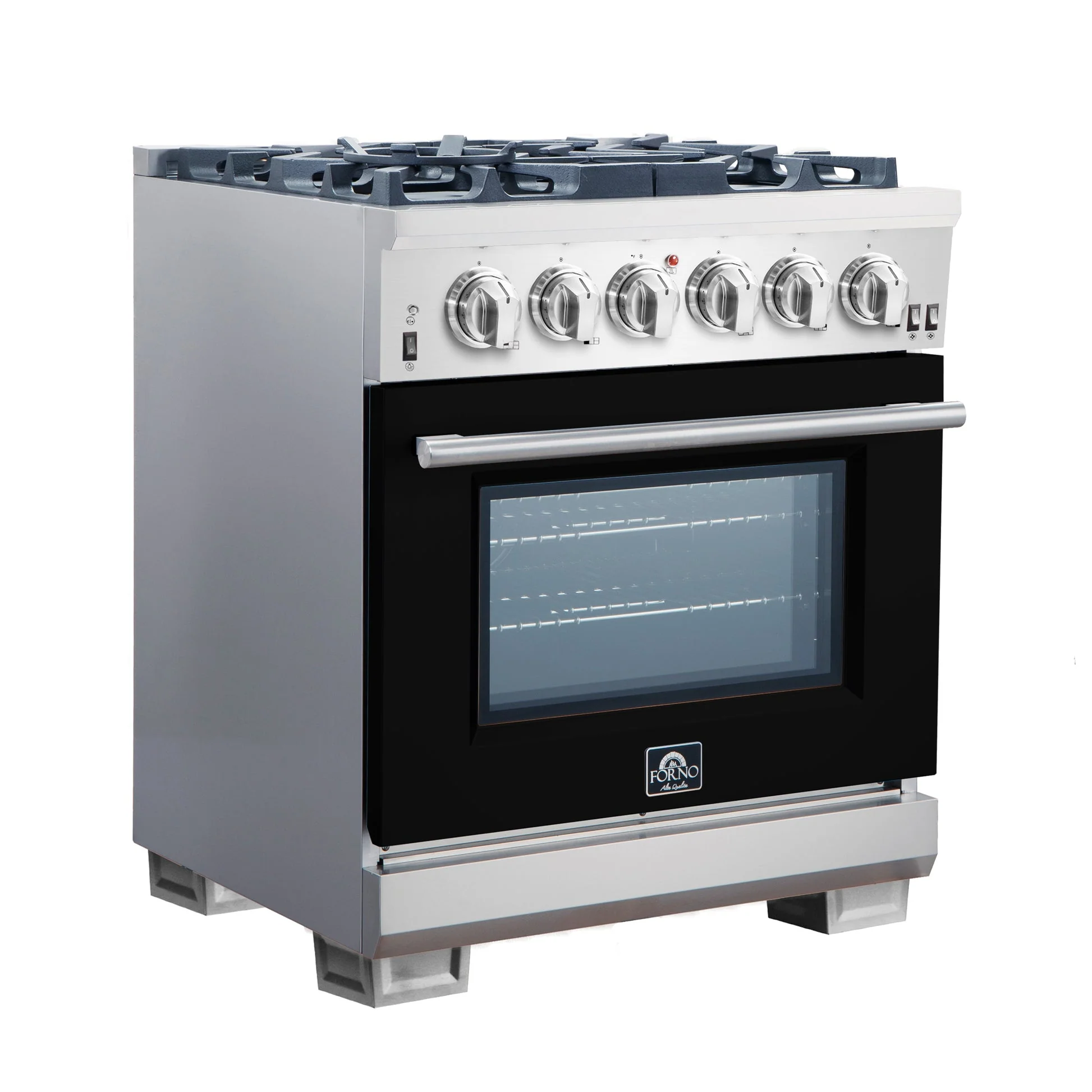 Forno Capriasca 30-Inch Freestanding Gas Range with 4 Burners & Color Door - Image 13