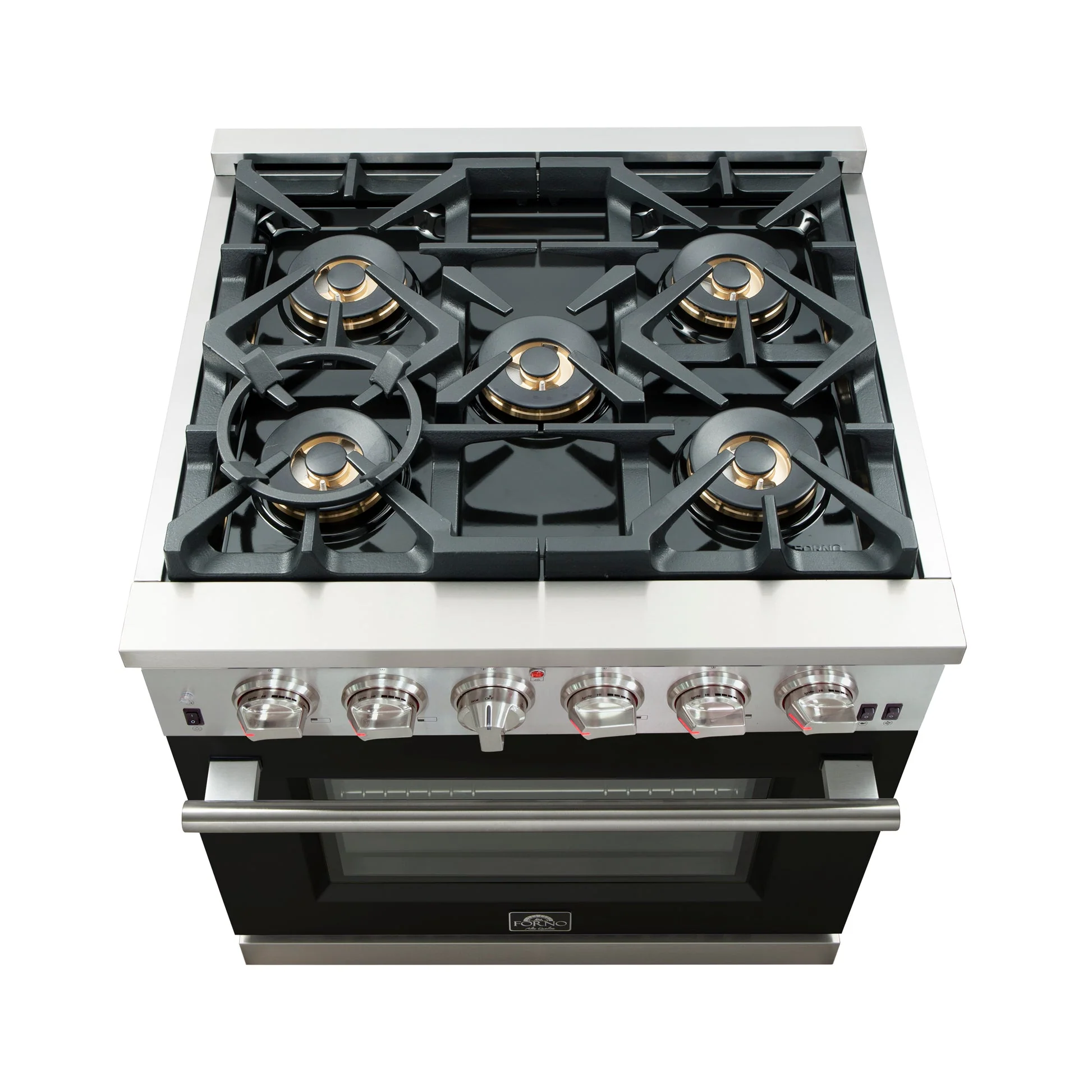 Forno Capriasca 30-Inch Freestanding Gas Range with 4 Burners & Color Door - Image 16