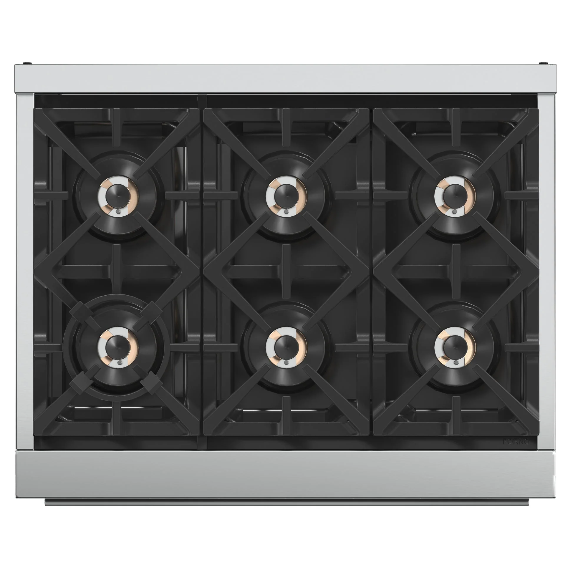 Forno Capriasca 36-Inch Gas Range, Stainless Steel, 6 Brass Burners, 120,000 BTU, Convection Oven, Energy Efficient - Image 12