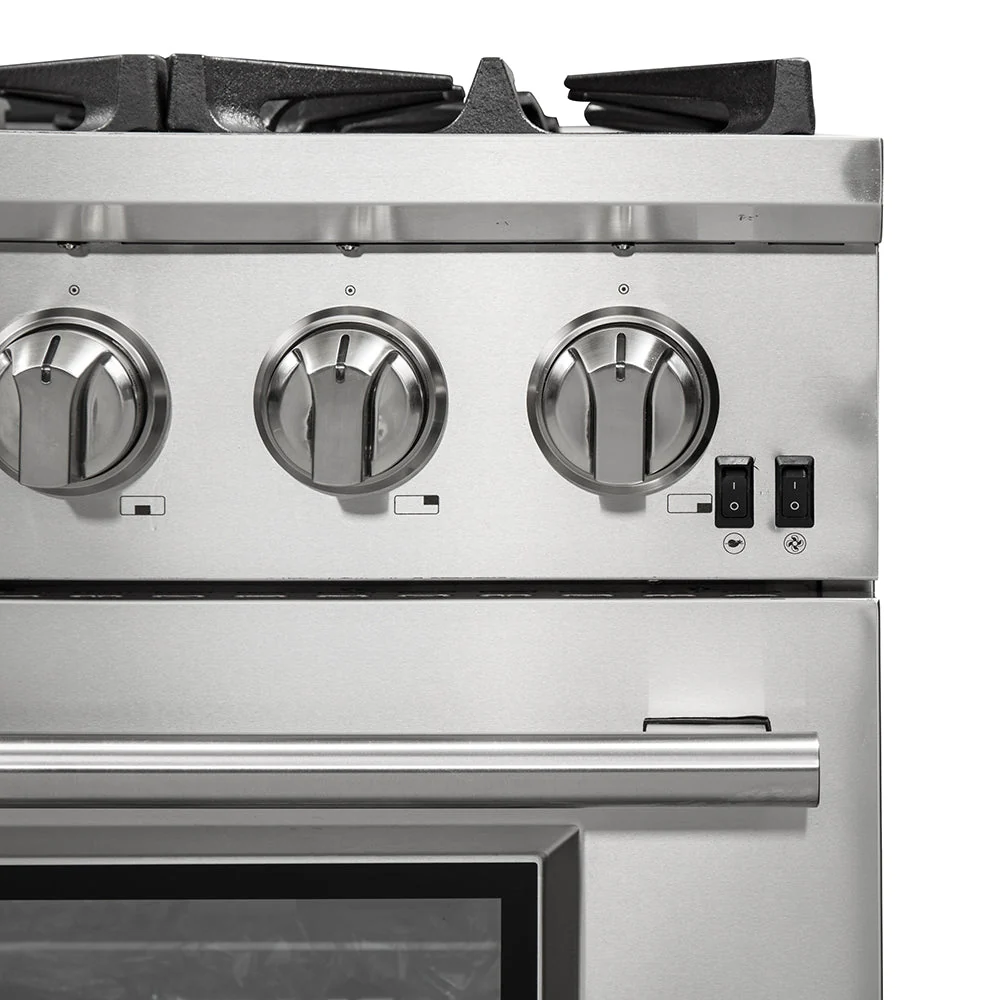 Forno Capriasca 36-Inch Gas Range, Stainless Steel, 6 Brass Burners, 120,000 BTU, Convection Oven, Energy Efficient - Image 14