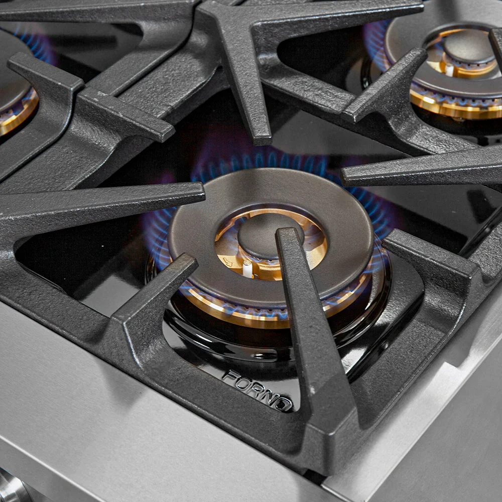 Forno Capriasca 36-Inch Gas Range, Stainless Steel, 6 Brass Burners, 120,000 BTU, Convection Oven, Energy Efficient - Image 19