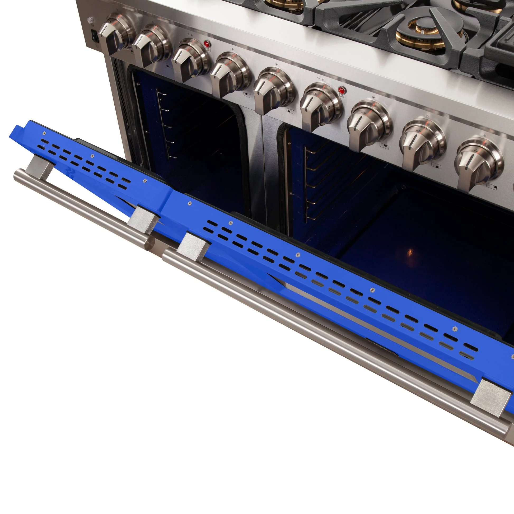 Forno Capriasca 48-inch Freestanding Gas Range with 8 Burners & Color Door - Image 14