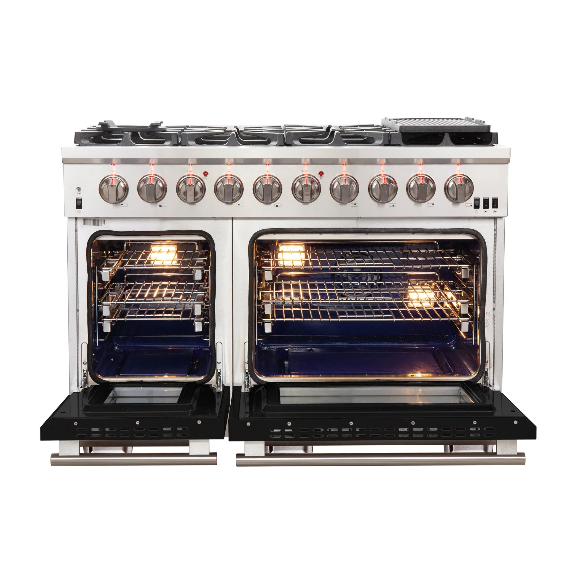 Forno Capriasca 48-inch Freestanding Gas Range with 8 Burners & Color Door - Image 16