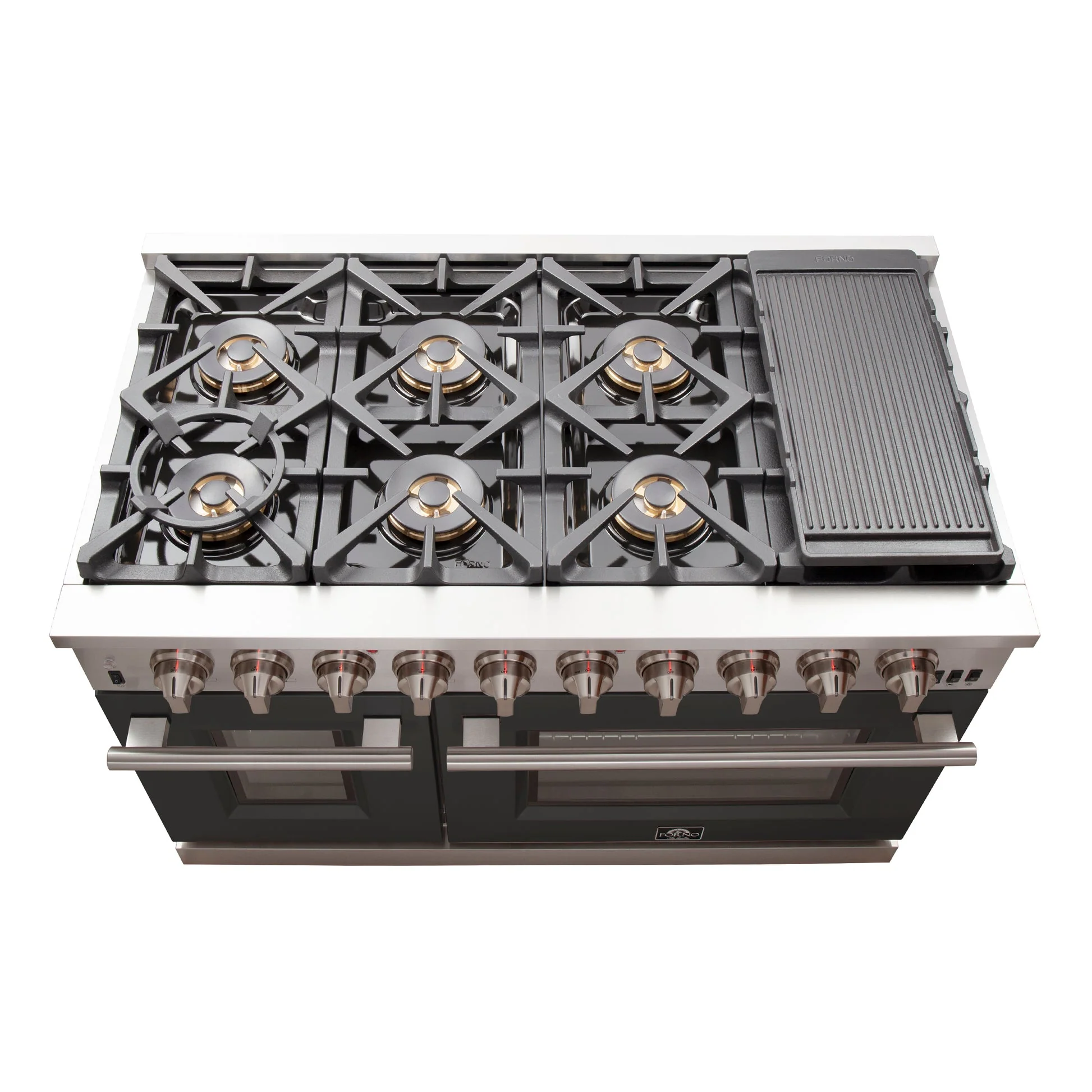 Forno Capriasca 48-inch Freestanding Gas Range with 8 Burners & Color Door - Image 18