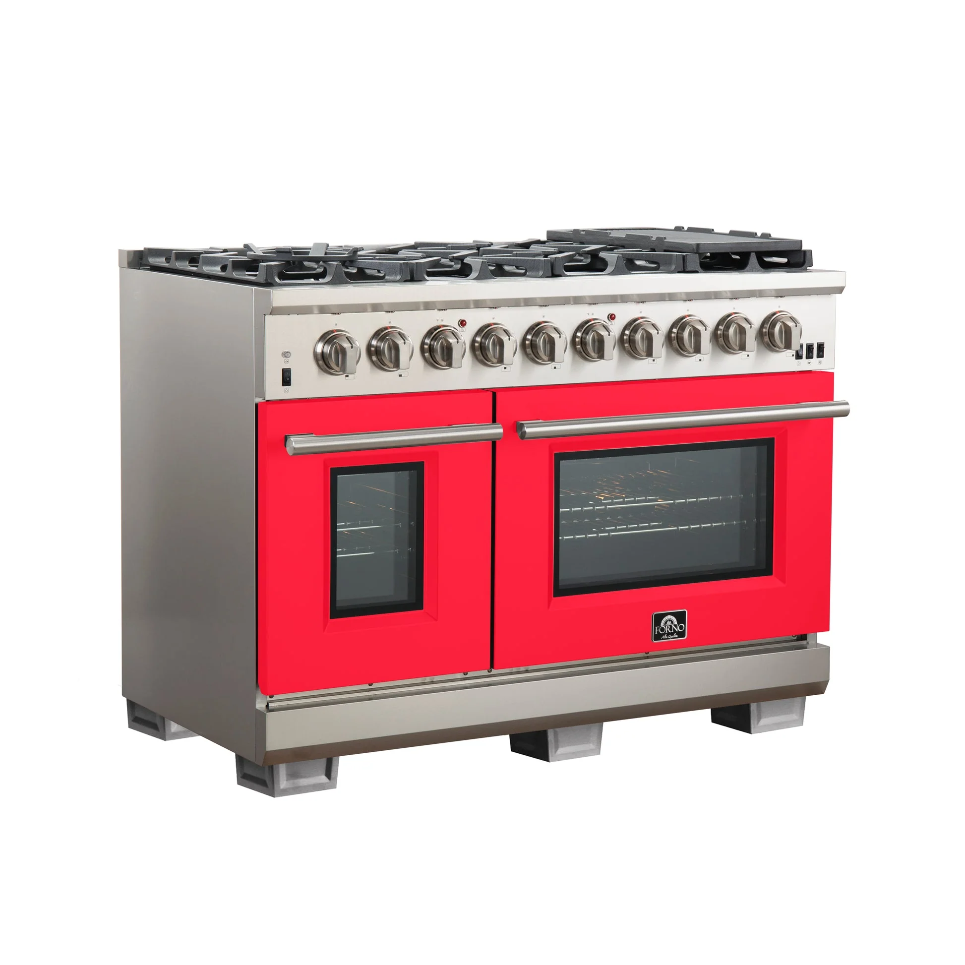 Forno Capriasca 48-inch Freestanding Gas Range with 8 Burners & Color Door - Image 20