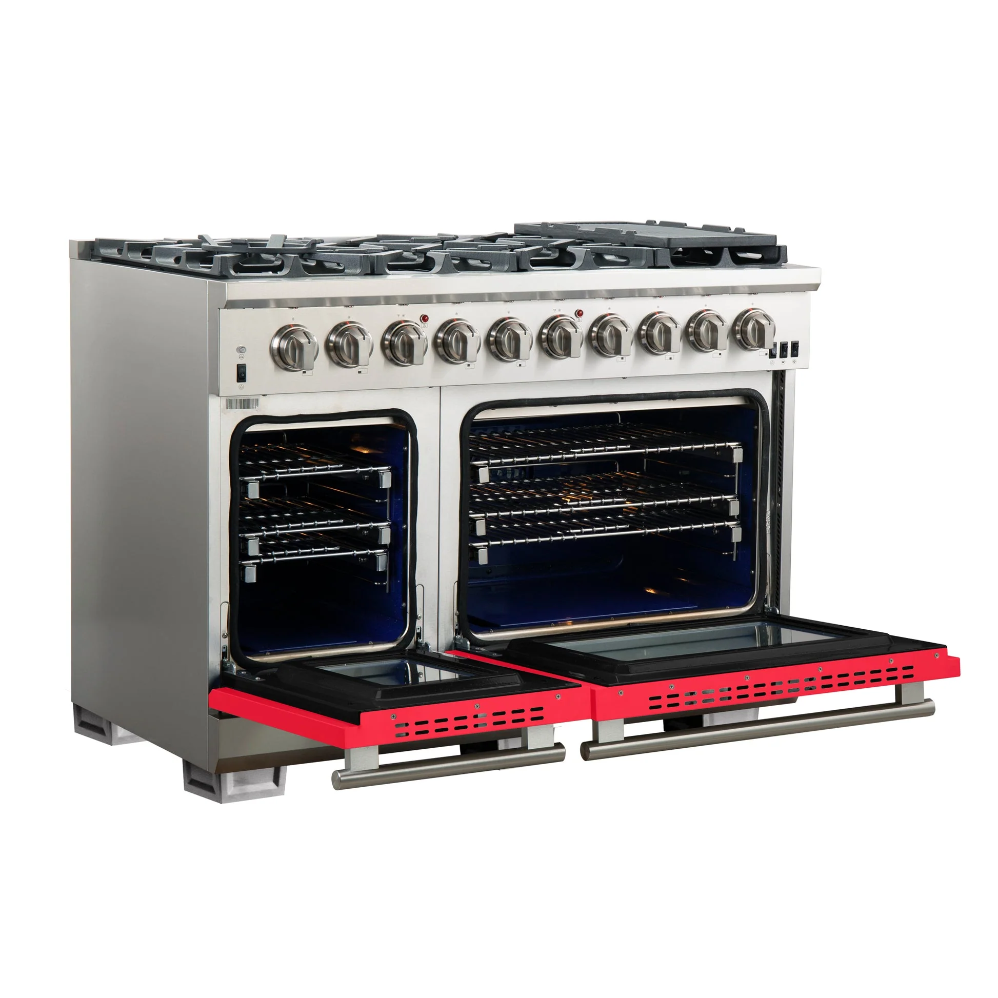 Forno Capriasca 48-inch Freestanding Gas Range with 8 Burners & Color Door - Image 21