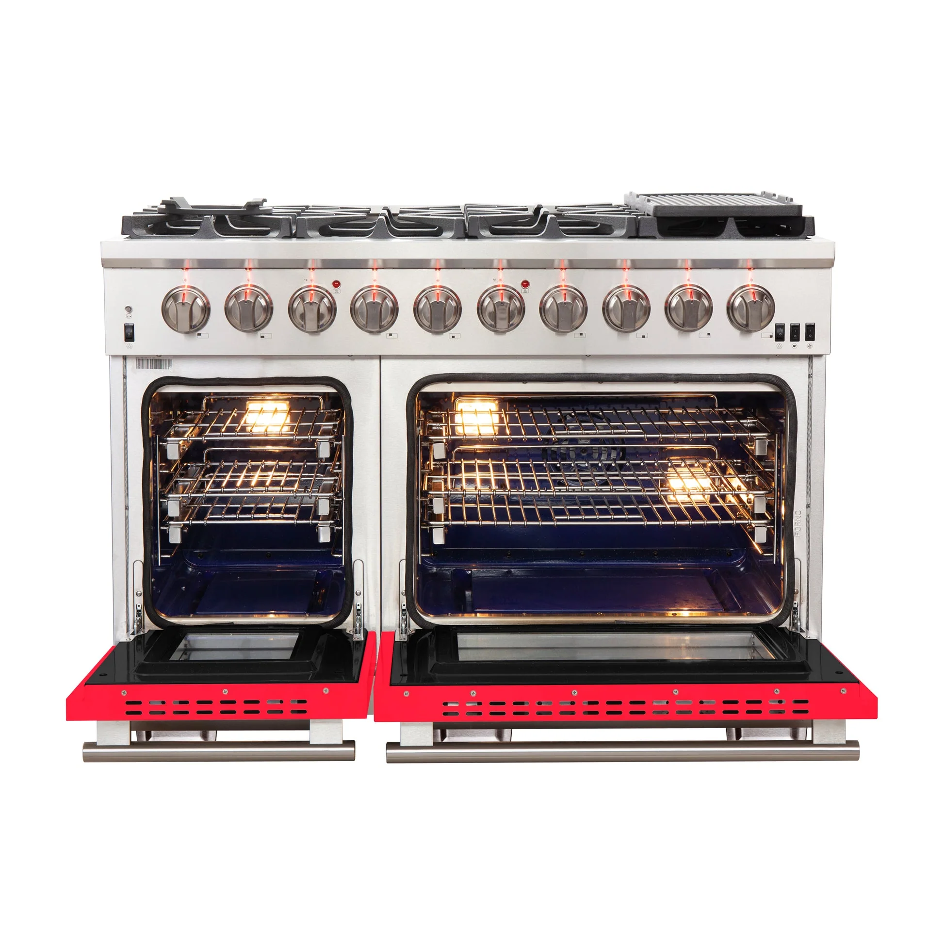 Forno Capriasca 48-inch Freestanding Gas Range with 8 Burners & Color Door - Image 22
