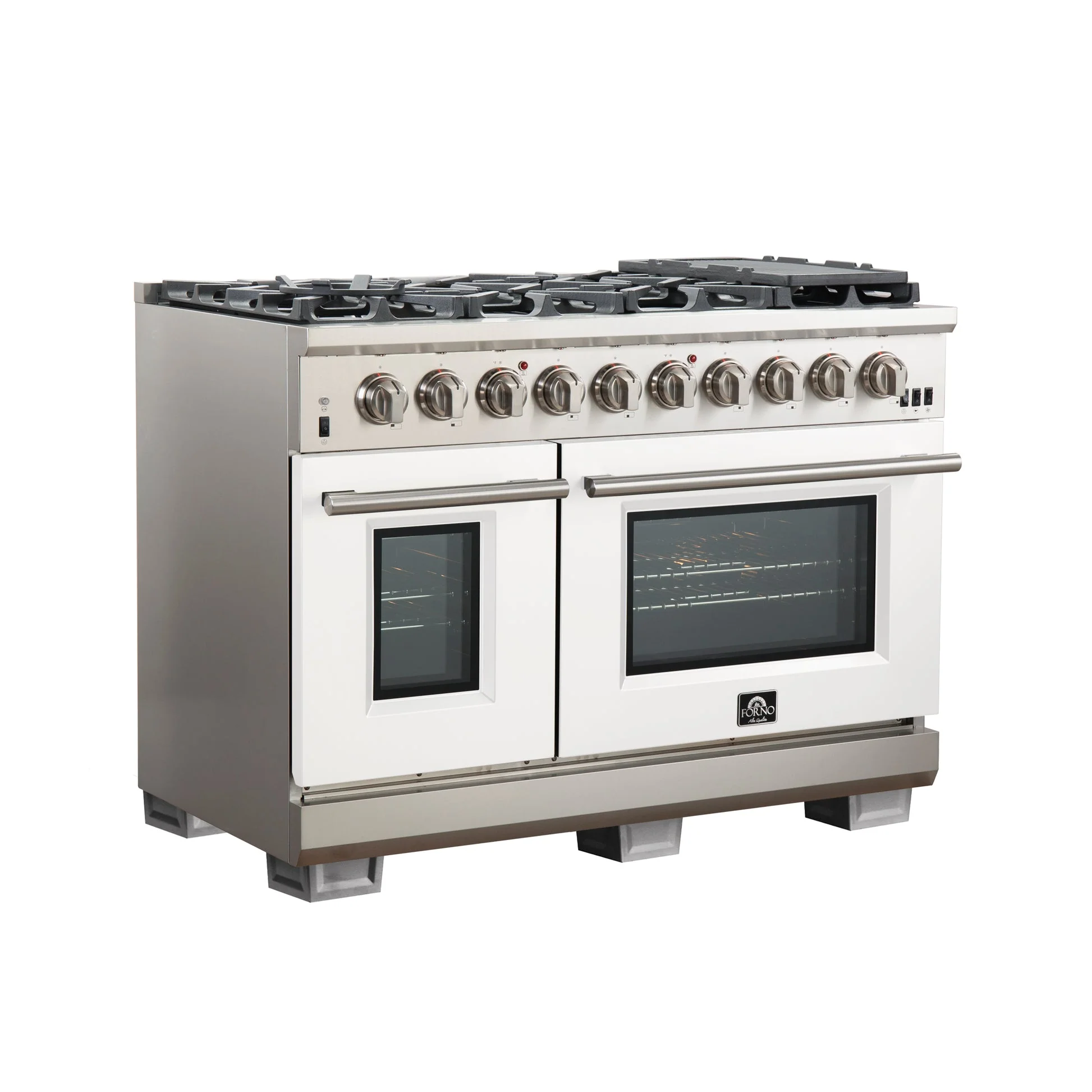Forno Capriasca 48-inch Freestanding Gas Range with 8 Burners & Color Door - Image 5