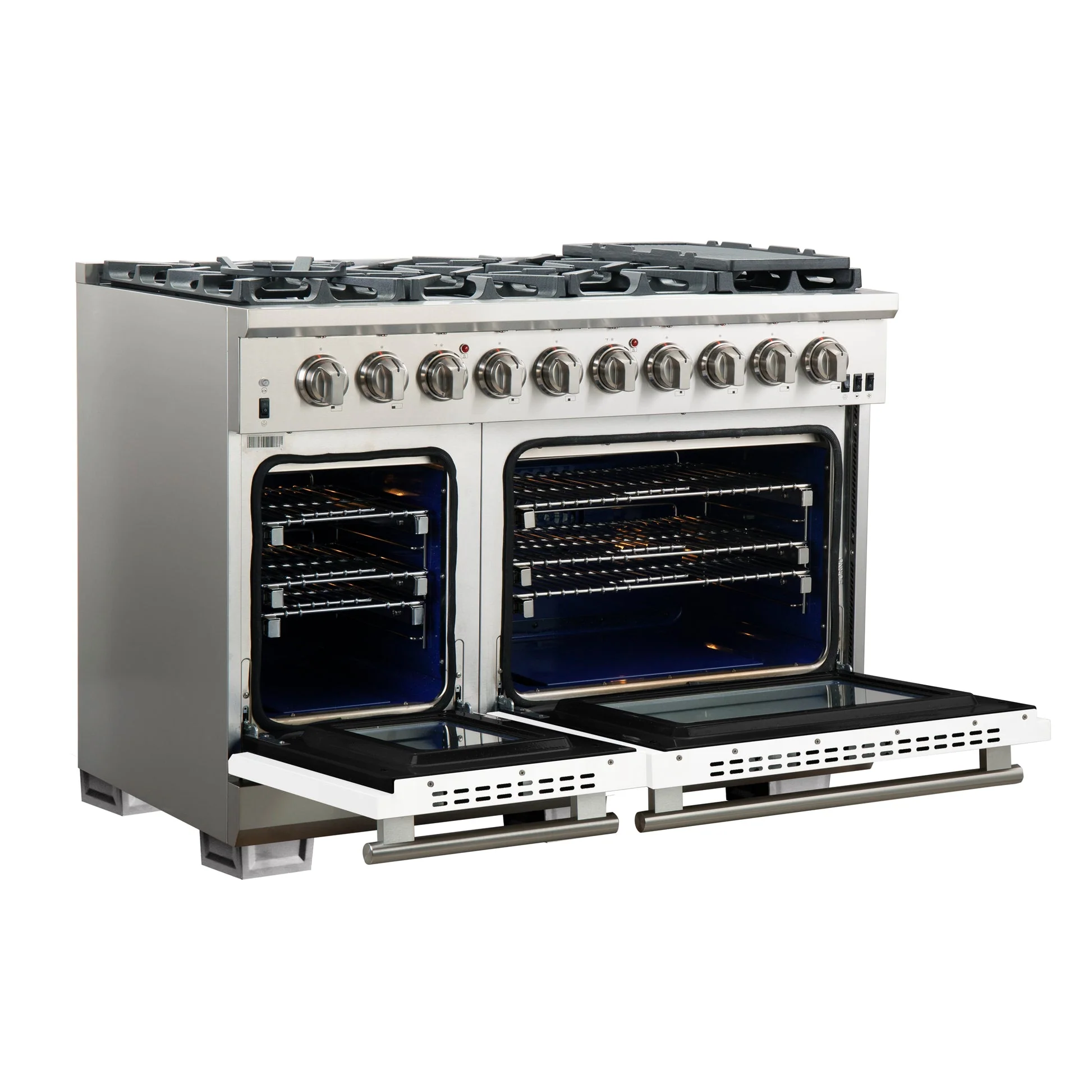 Forno Capriasca 48-inch Freestanding Gas Range with 8 Burners & Color Door - Image 6