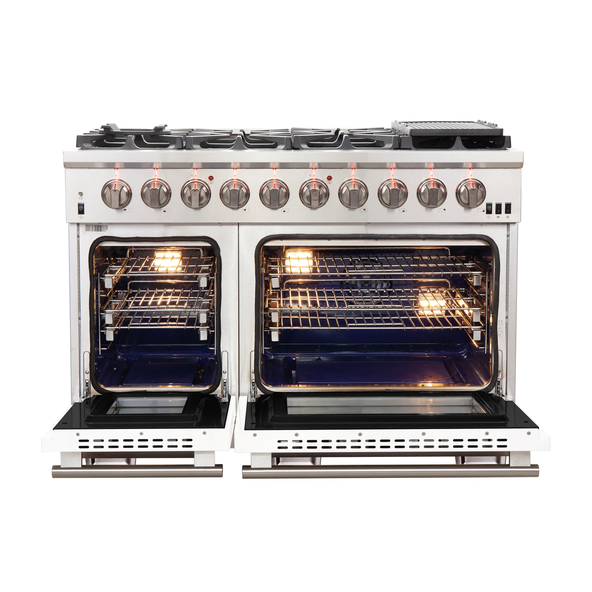 Forno Capriasca 48-inch Freestanding Gas Range with 8 Burners & Color Door - Image 7