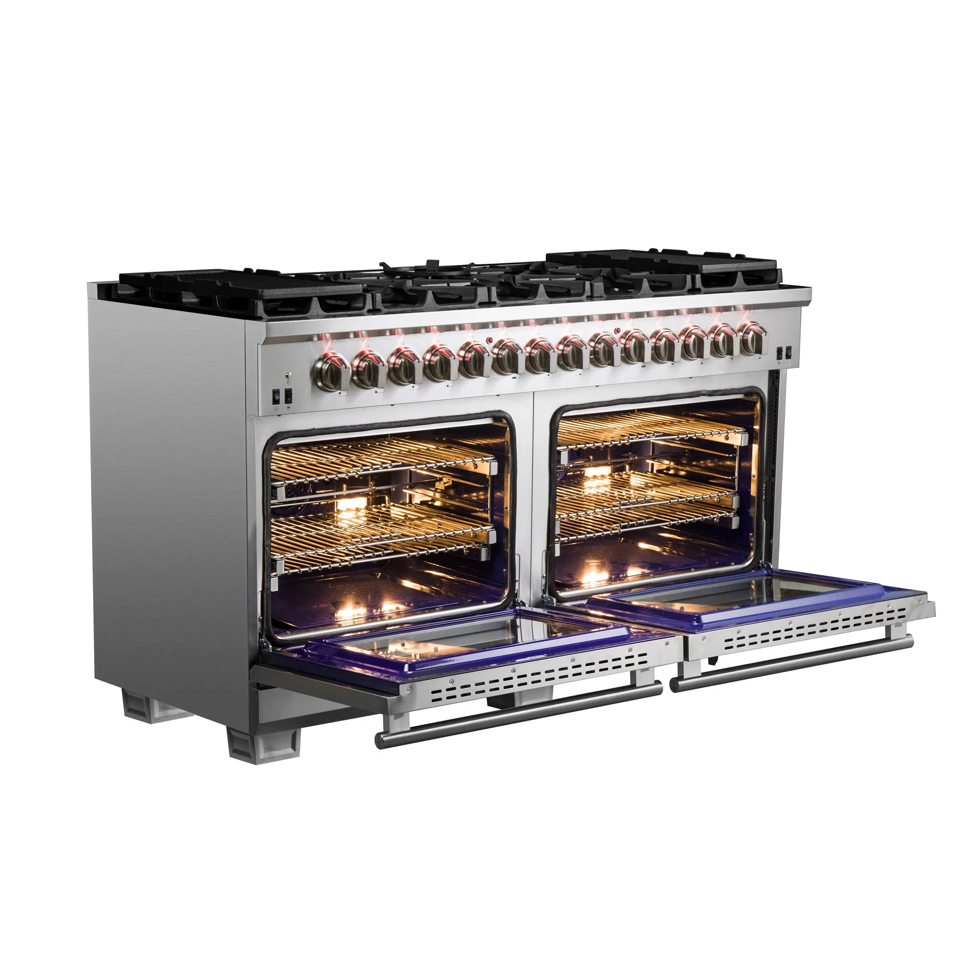 Forno Capriasca 60-Inch Freestanding Dual Fuel Range, 10 Burners, True Convection Oven - Image 3