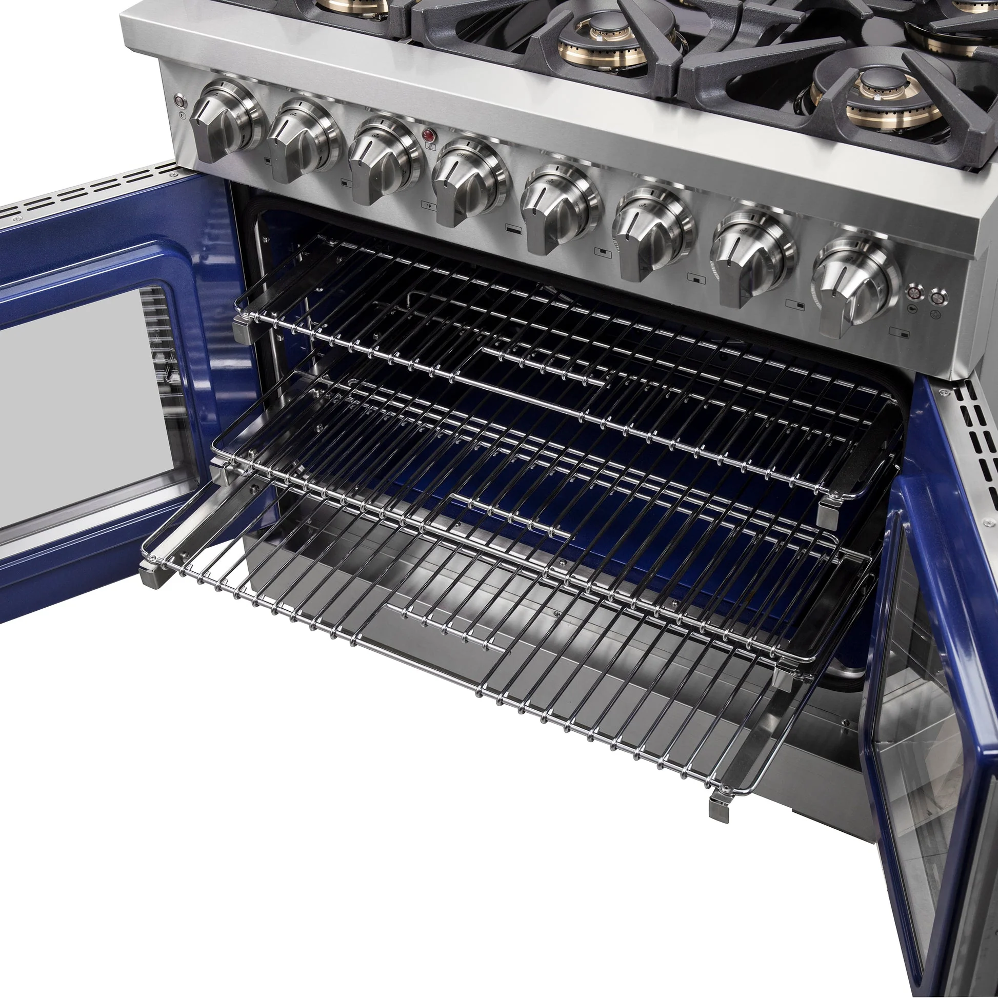Forno Capriasca Freestanding French Door Dual Fuel Range, True Convection Oven - Image 15