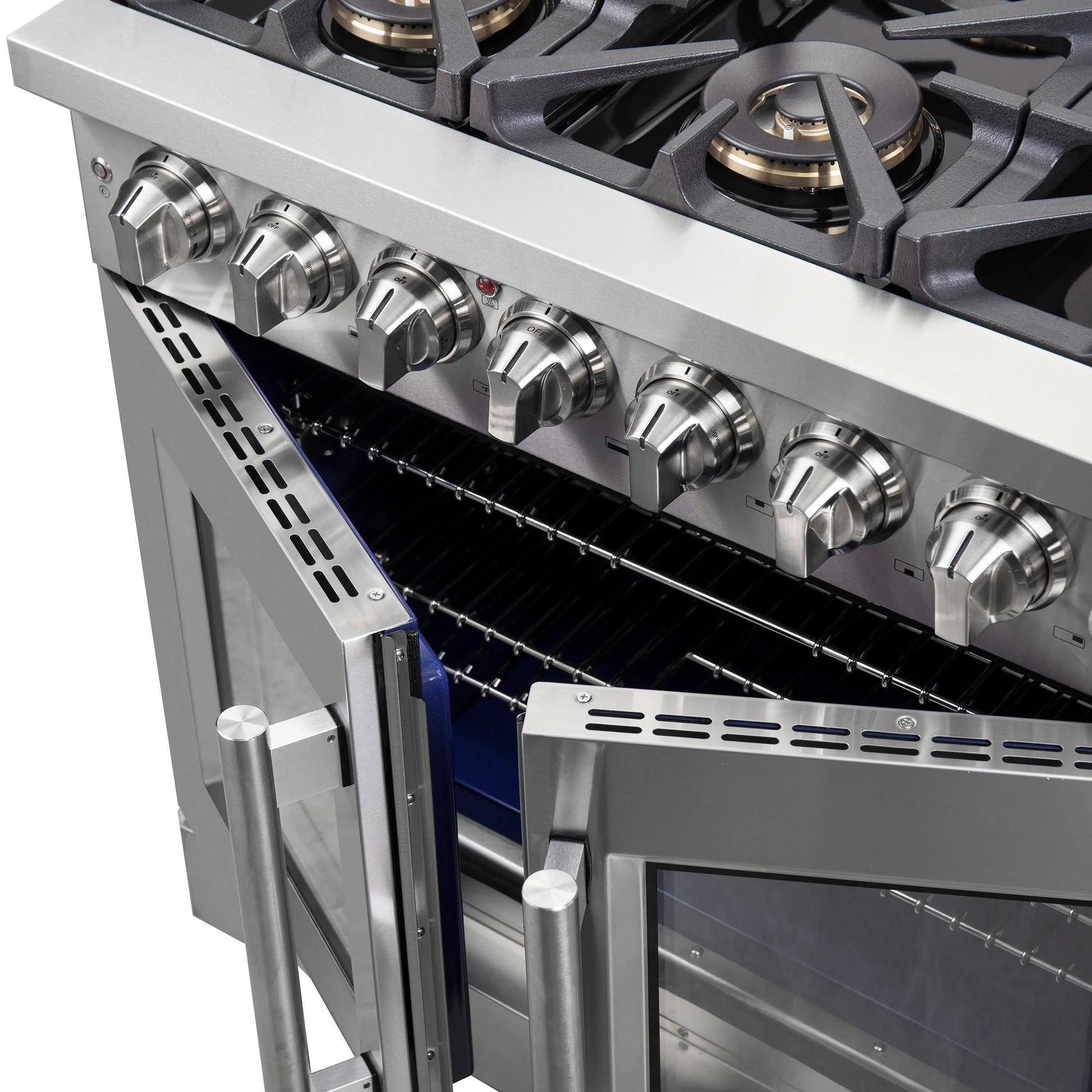 Forno Capriasca Freestanding French Door Dual Fuel Range, True Convection Oven - Image 18
