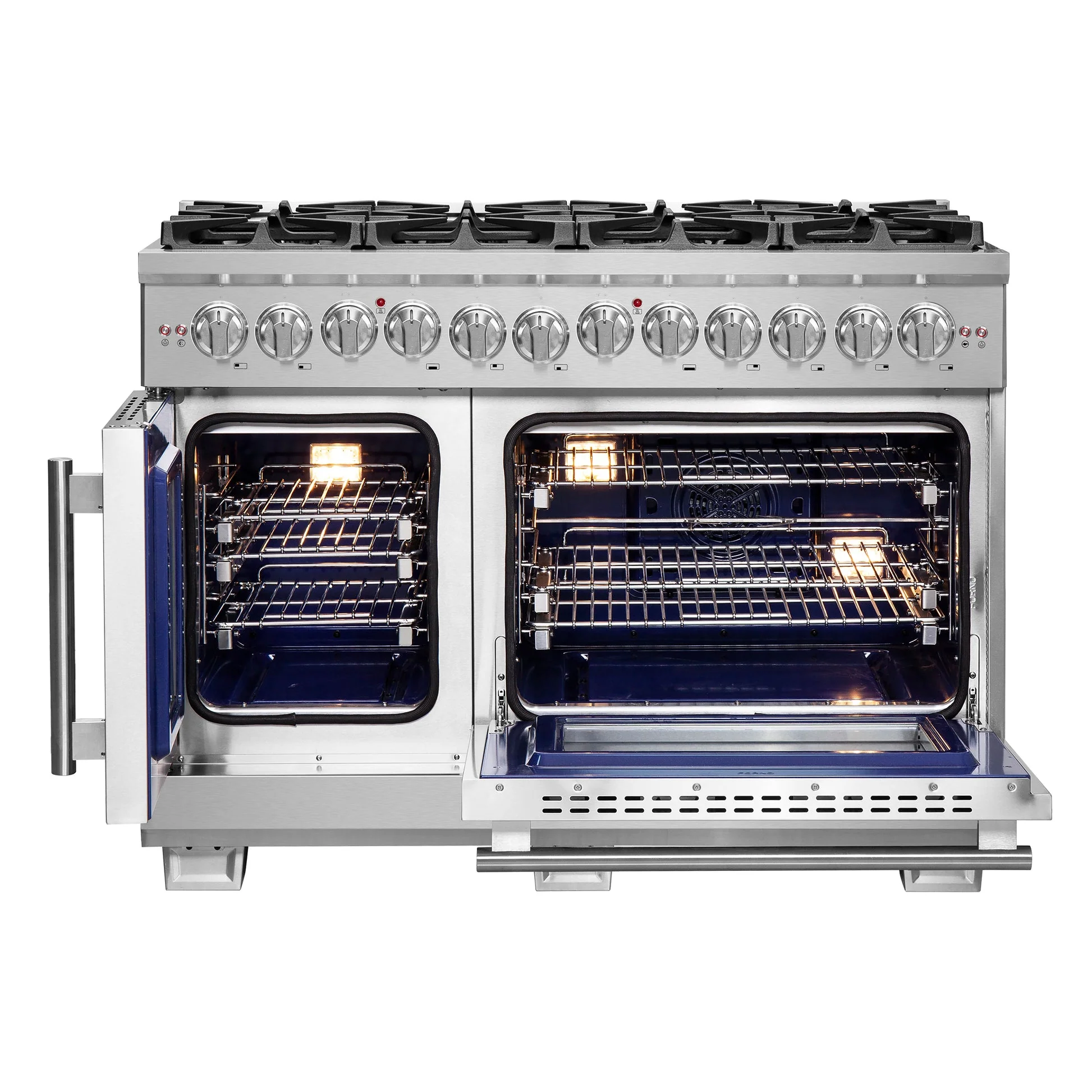 Forno Capriasca Freestanding French Door Dual Fuel Range, True Convection Oven - Image 31