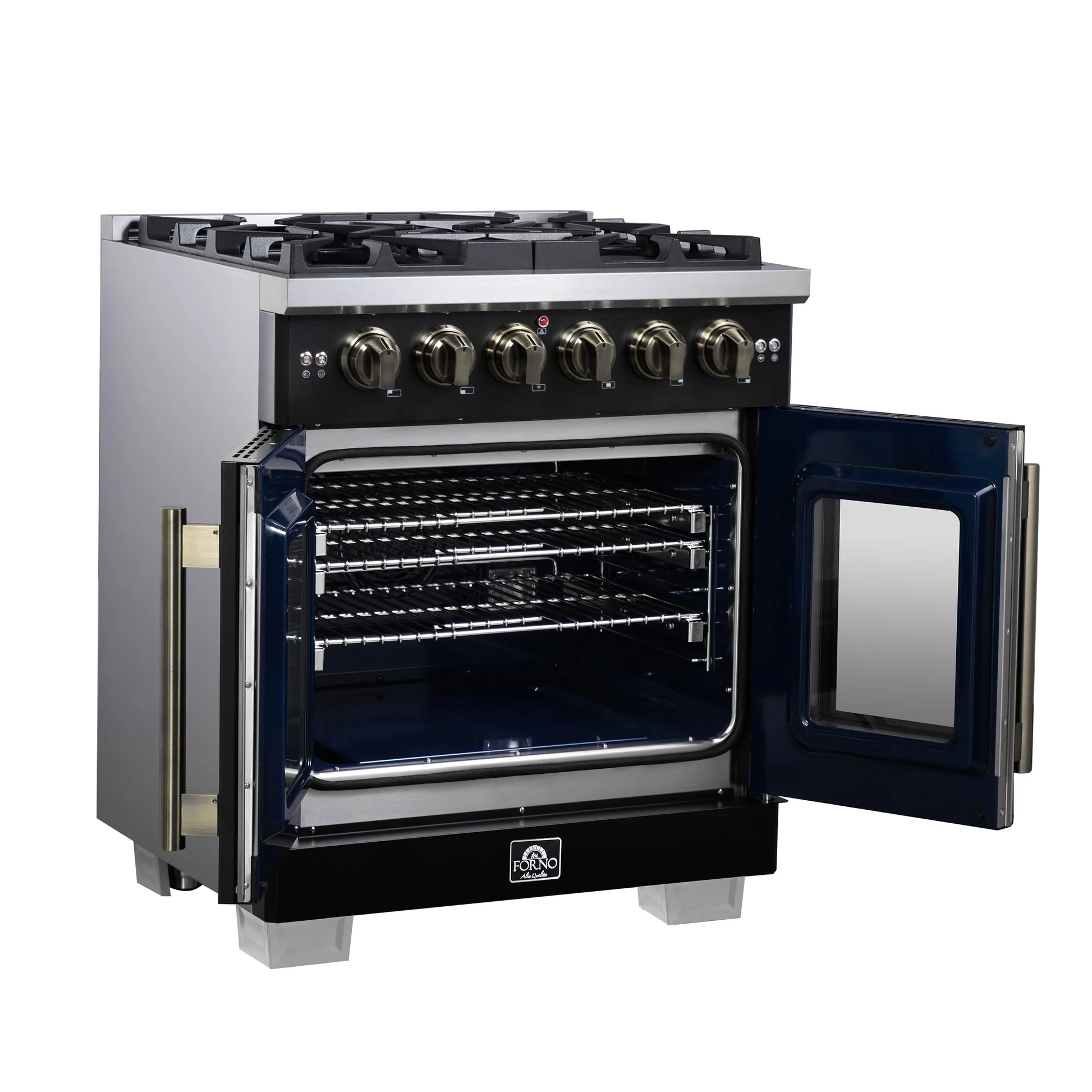 Forno Capriasca Freestanding French Door Gas Range, Convection Oven, Energy Efficient - Image 11