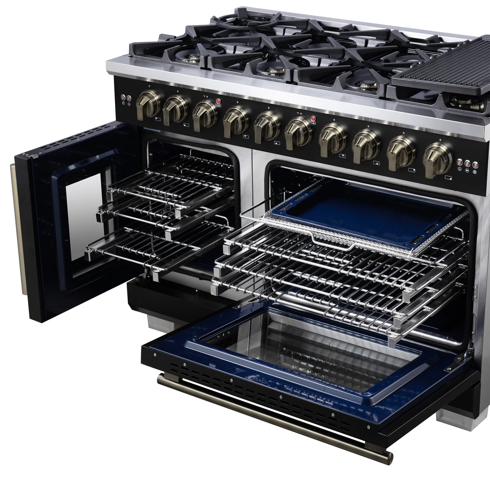 Forno Capriasca Freestanding French Door Gas Range, Convection Oven, Energy Efficient - Image 44