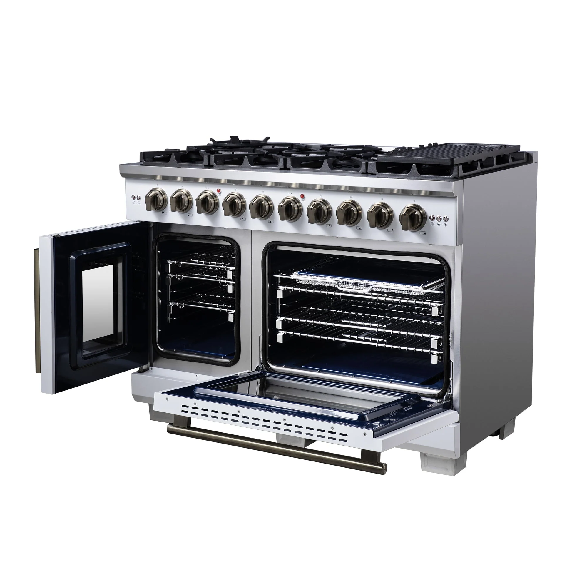 Forno Capriasca Freestanding French Door Gas Range, Convection Oven, Energy Efficient - Image 89