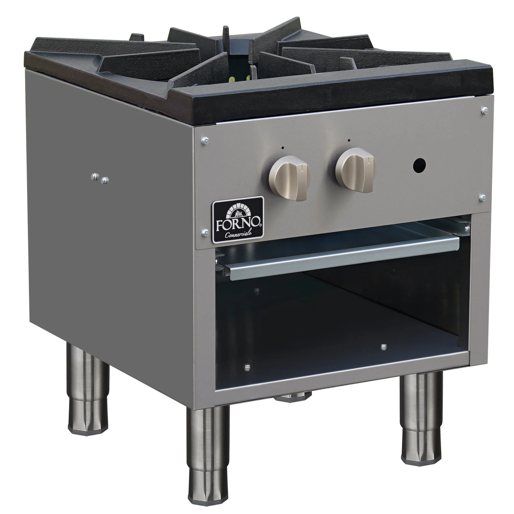 Forno Commerciale Gas Stock Pot Range – Single 3-Ring Burner, Stainless Steel Construction - Image 2