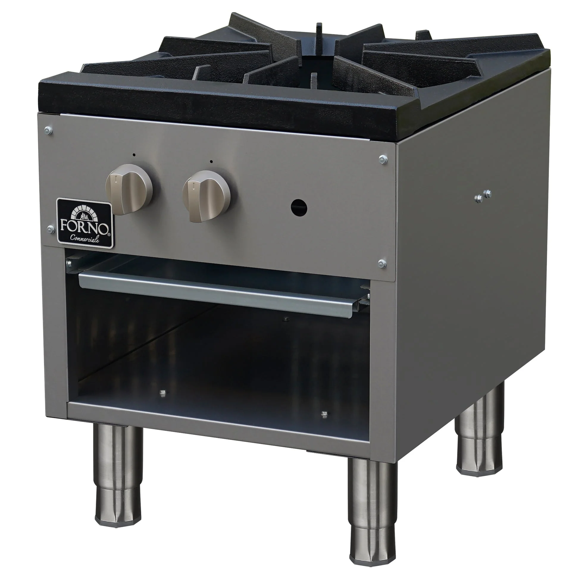 Forno Commerciale Gas Stock Pot Range – Single 3-Ring Burner, Stainless Steel Construction - Image 3