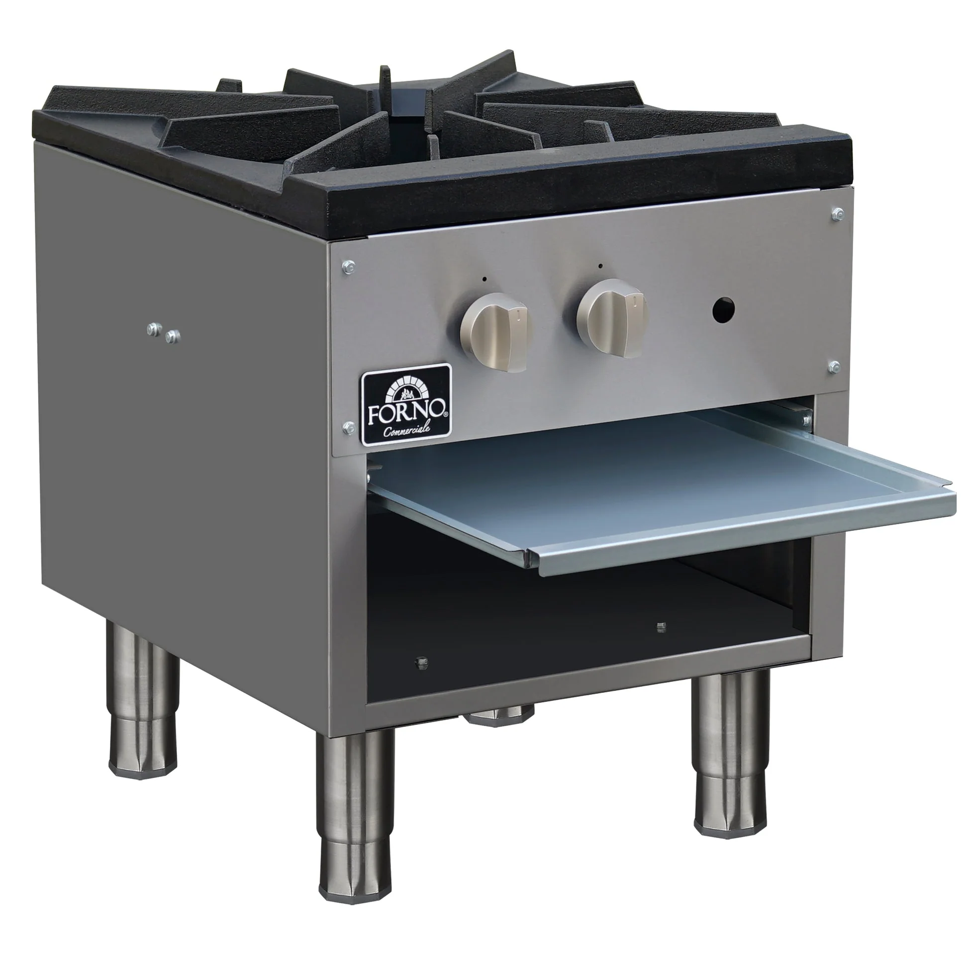 Forno Commerciale Gas Stock Pot Range – Single 3-Ring Burner, Stainless Steel Construction - Image 7