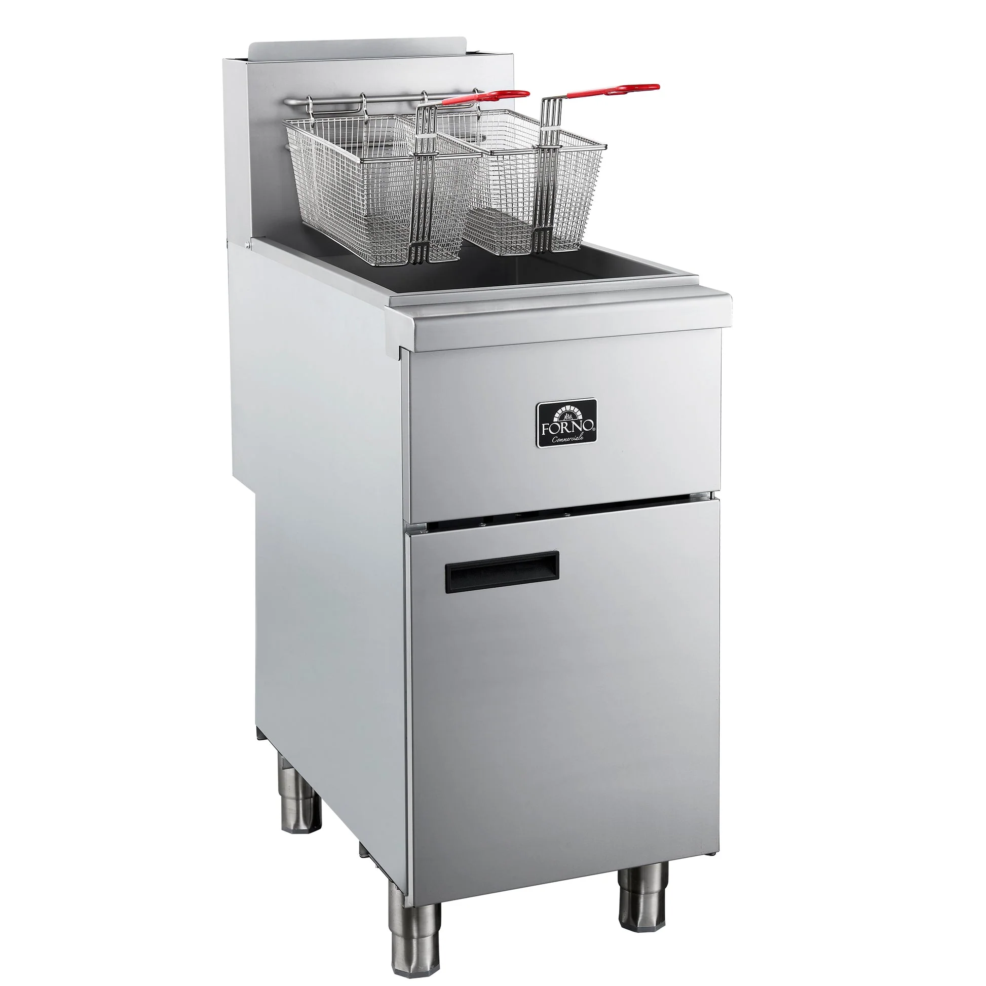 Forno Commerciale Natural Gas Deep Fryer, 4 Burners 120,000 BTU, 50 lbs Oil Capacity - Image 4