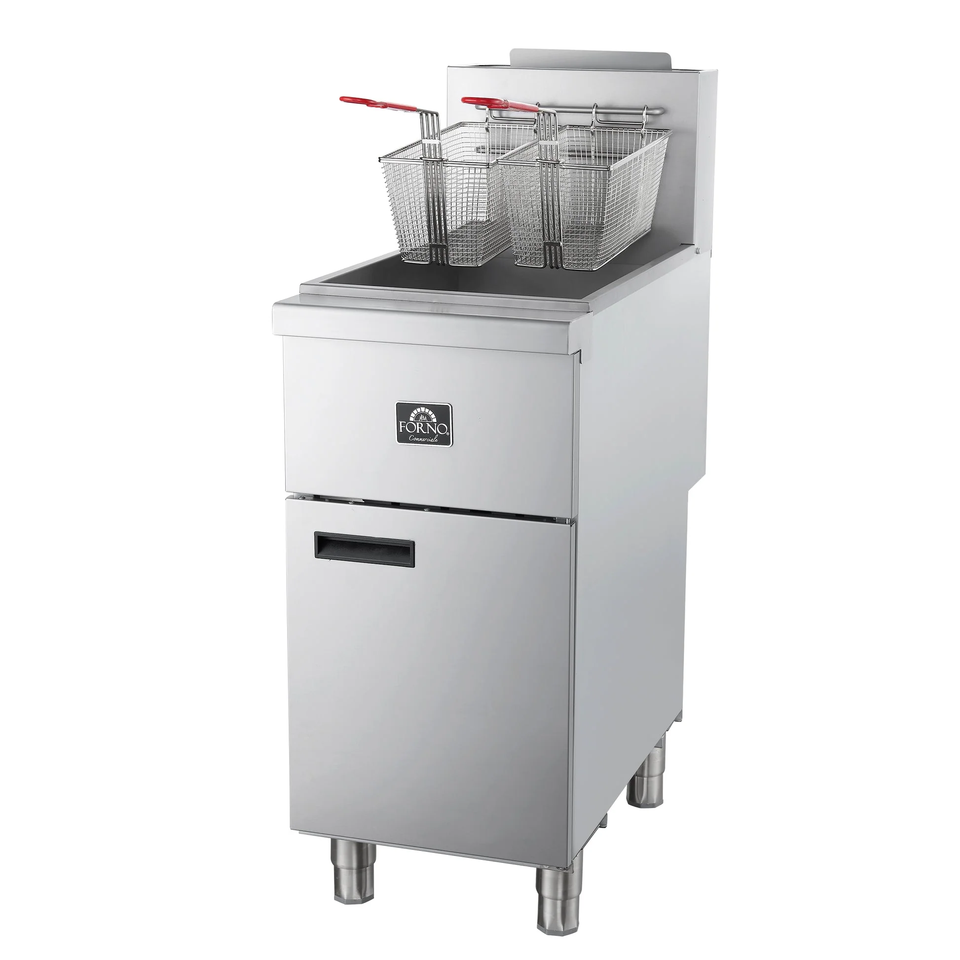 Forno Commerciale Propane Gas Deep Fryer, 4 Burners 120,000 BTU, 50 lbs Oil Capacity - Image 2