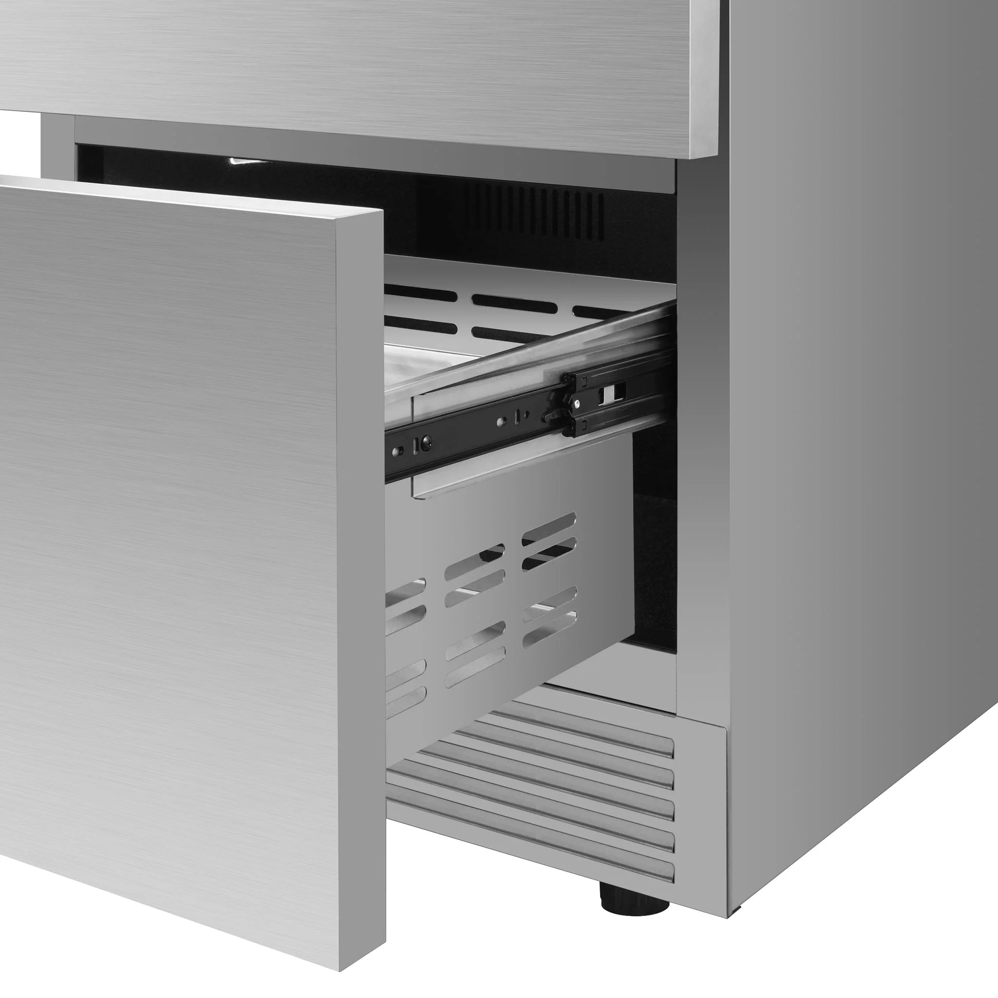 Forno Como 24-Inch Indoor Outdoor Drawer Refrigerator, 4.87 cu.ft, Stainless Steel Interior, Adjustable Shelves, LED Lighting - Image 2
