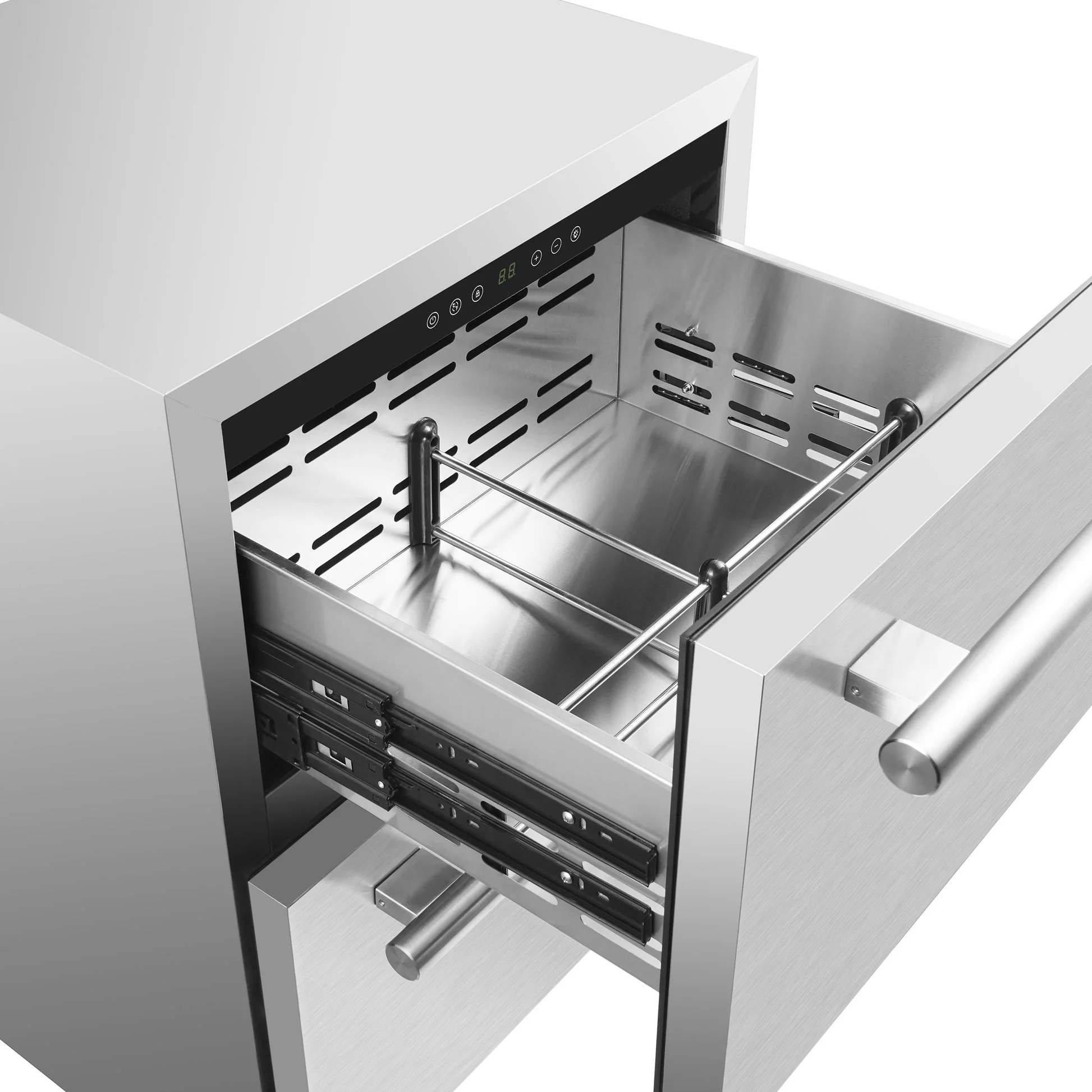 Forno Como 24-Inch Indoor Outdoor Drawer Refrigerator, 4.87 cu.ft, Stainless Steel Interior, Adjustable Shelves, LED Lighting - Image 5