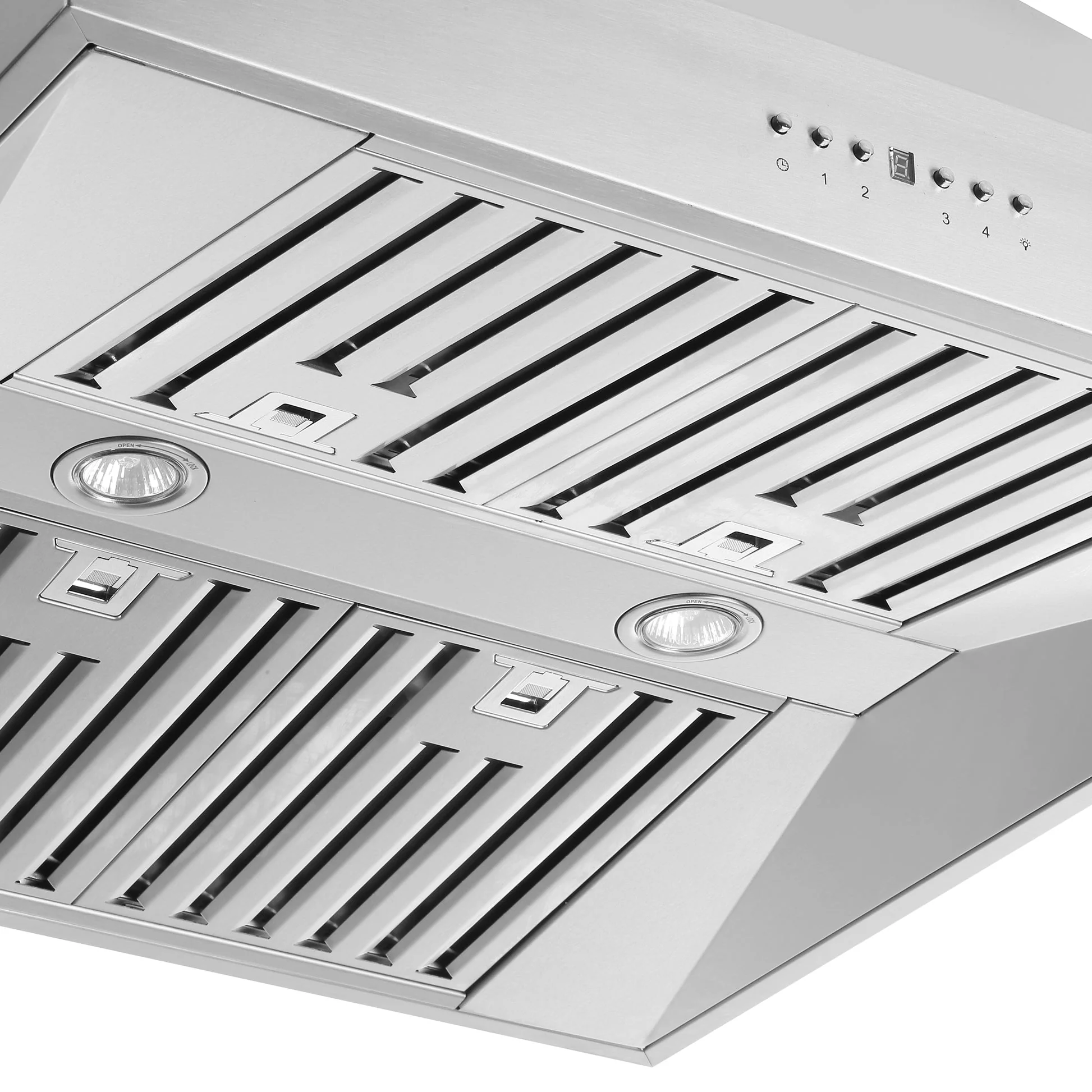 Forno Coppito 30-Inch Island Range Hood, Stainless Steel, LED Lighting, Adjustable Fan Speeds - Image 4